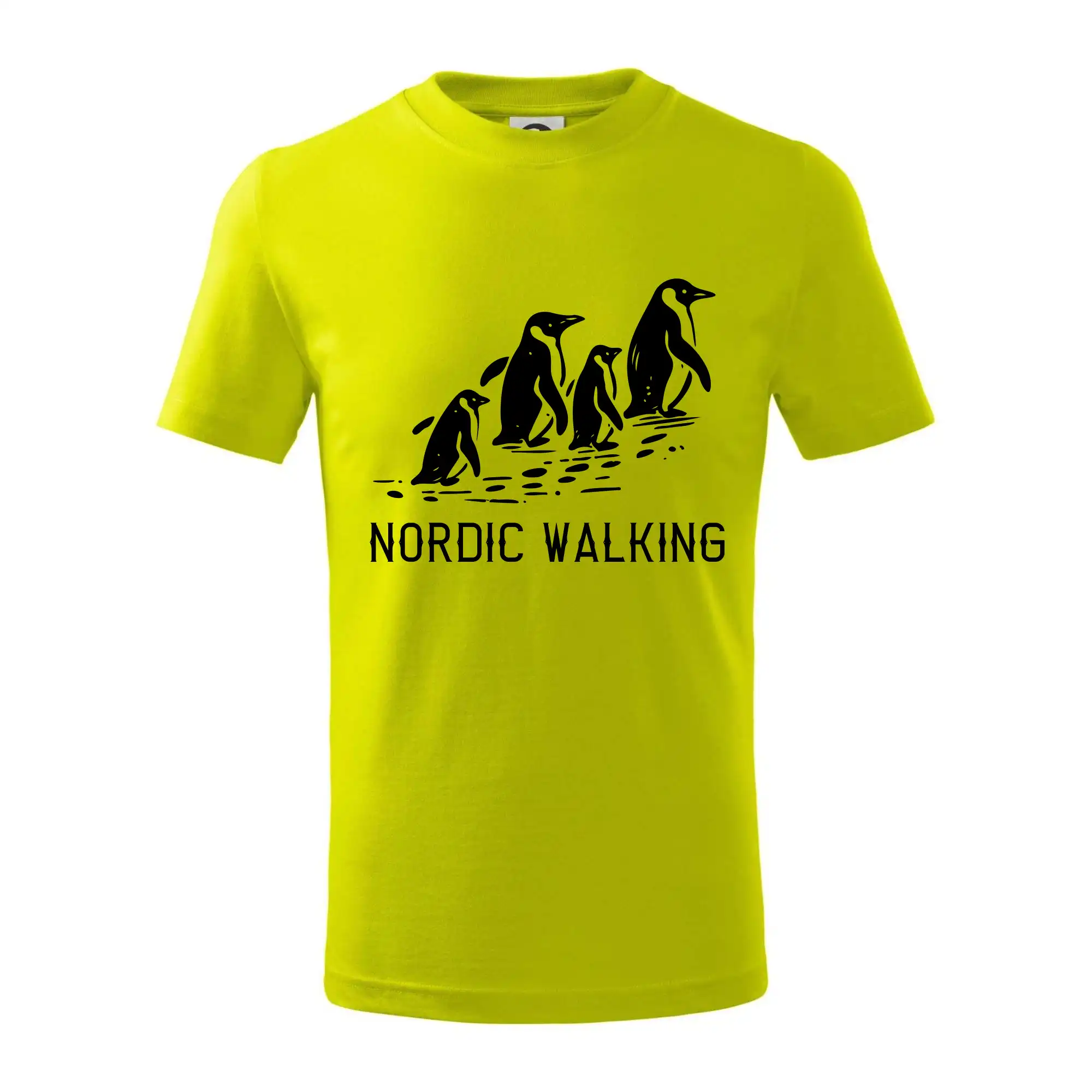 Trička pre cestovateľov - Nordic walking tučniaky - vintage - Tričko detské bavlnené