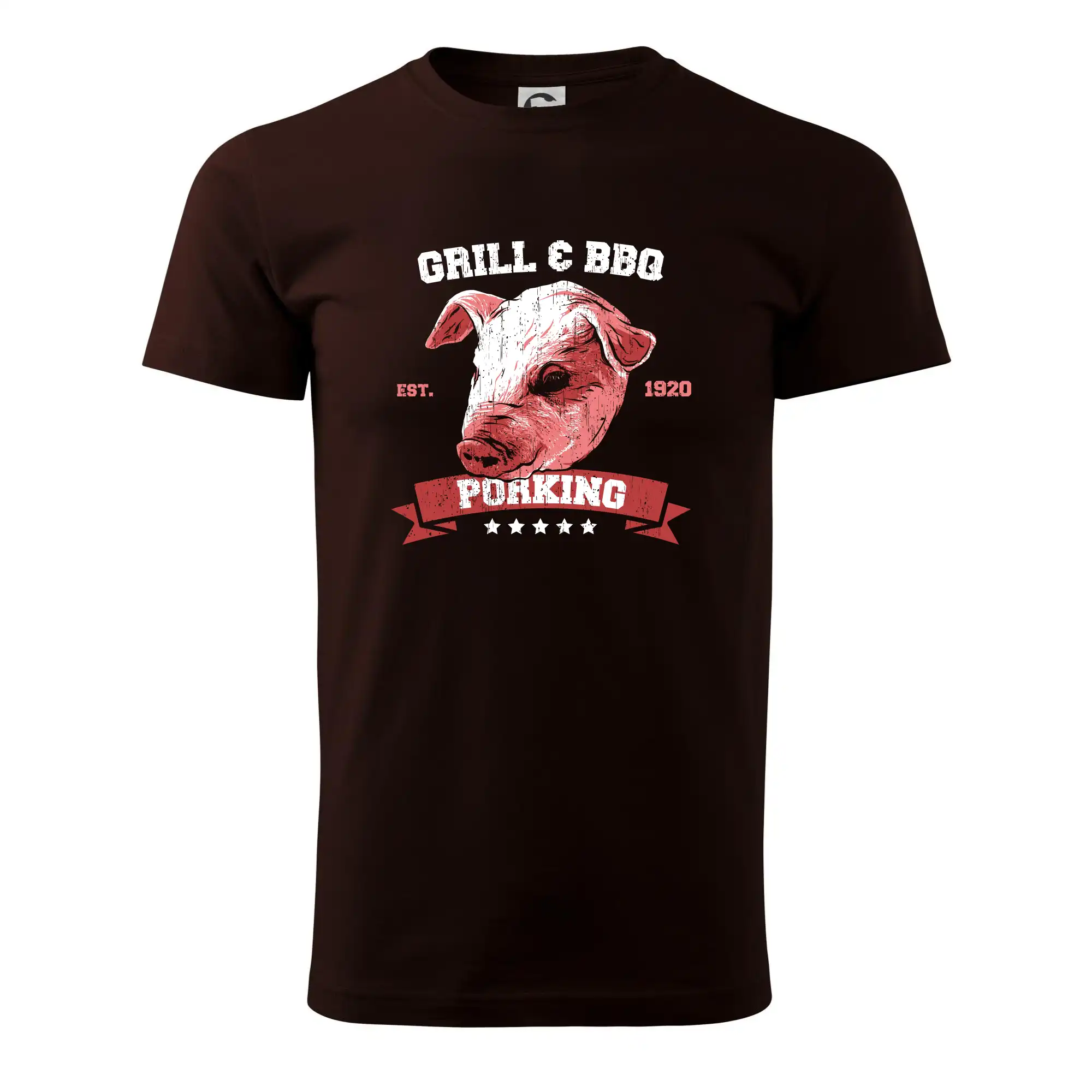 Tričká a zástery na grilovanie - Pig grill - Pánske tričko nižšej gramáže