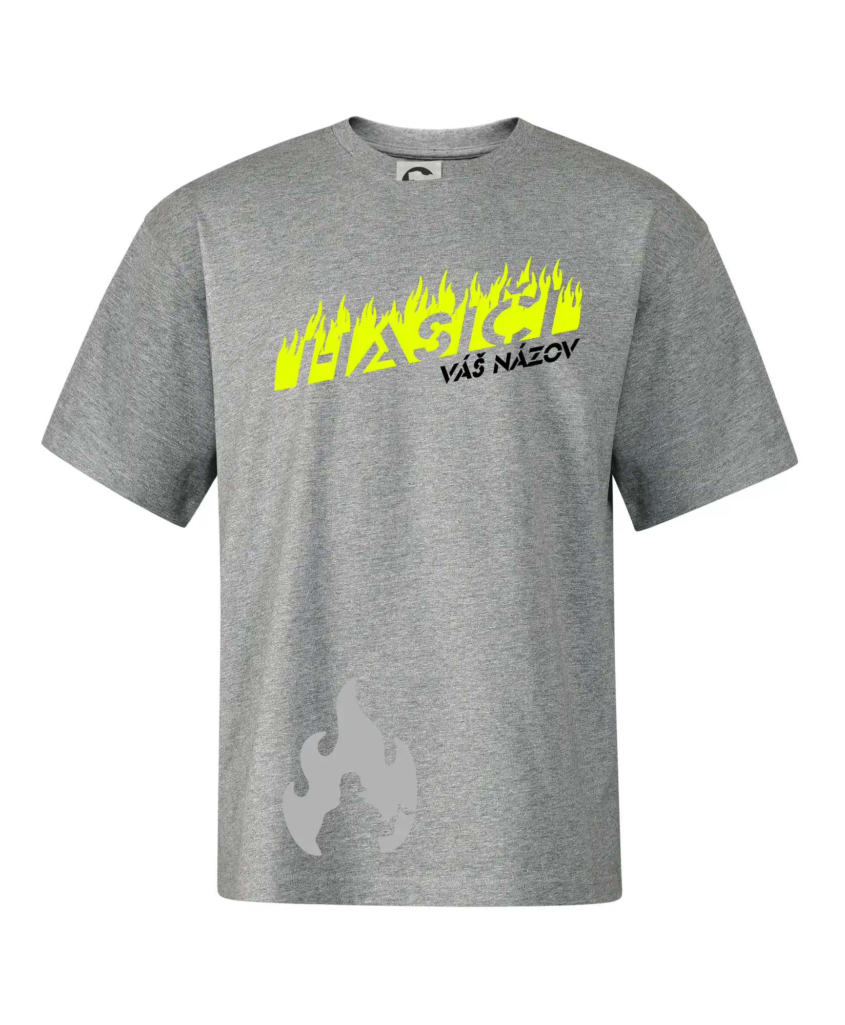 Originálne tričká pre hasičov - Hasiči - oheň - Váš názov - Stage unisex - OVERSIZE