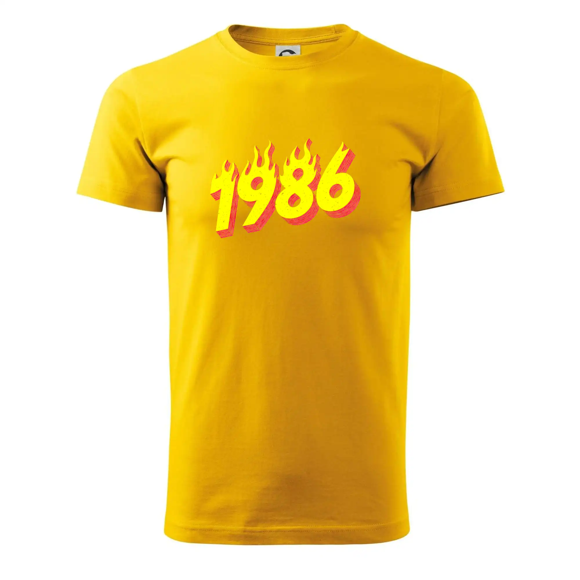Trička s ročníkom 1986 - Narodeniny v ohni 1986 - Tričko extra veľké  (5-8XL)
