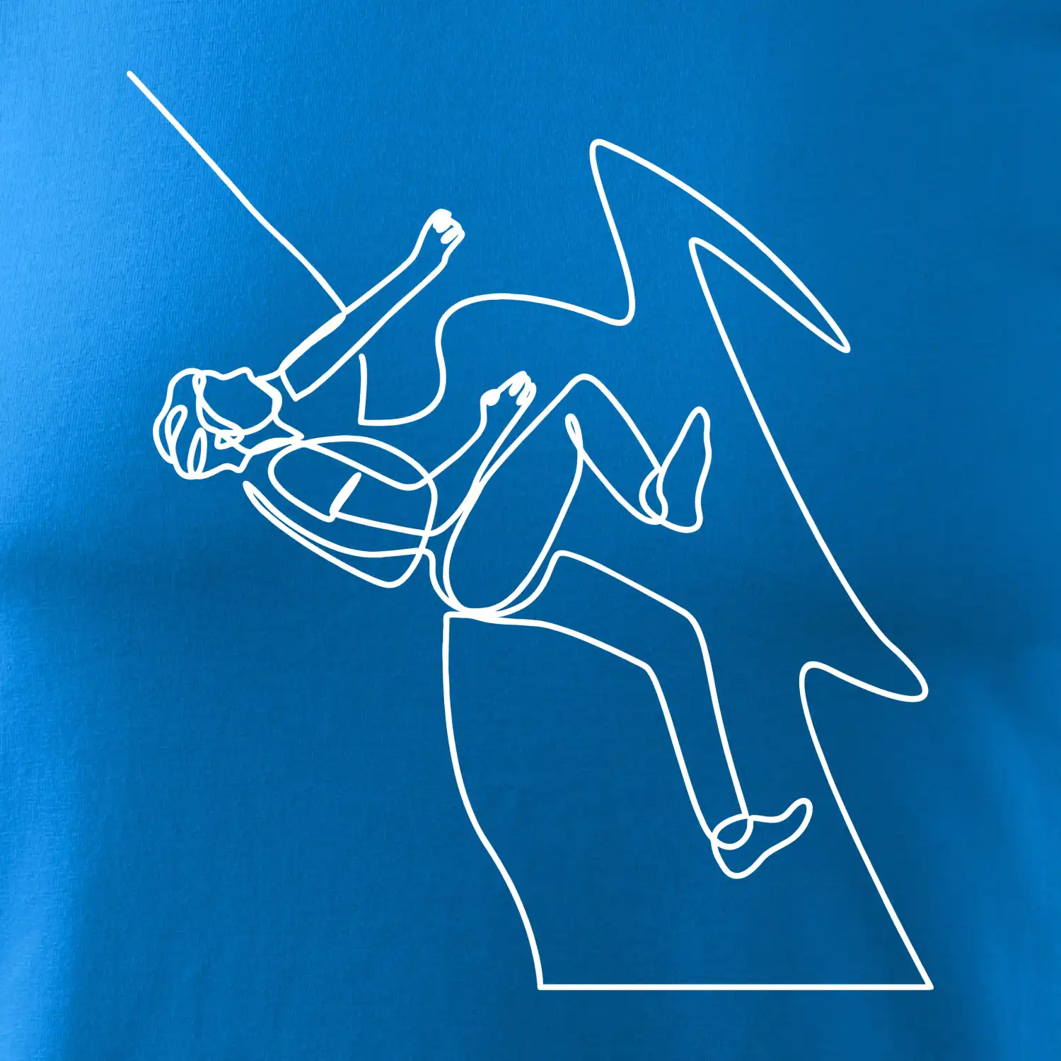 Lezec na skále jedním tahem