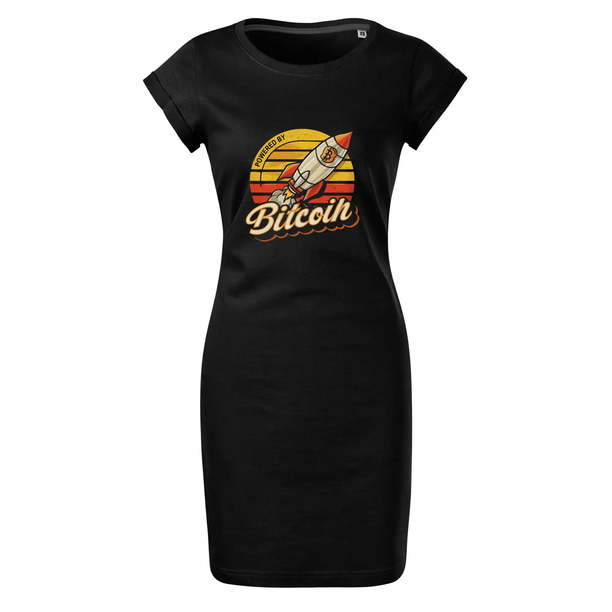Powered by Bitcoin  bitcoin rocket - Tričko Šaty FREEDOM
