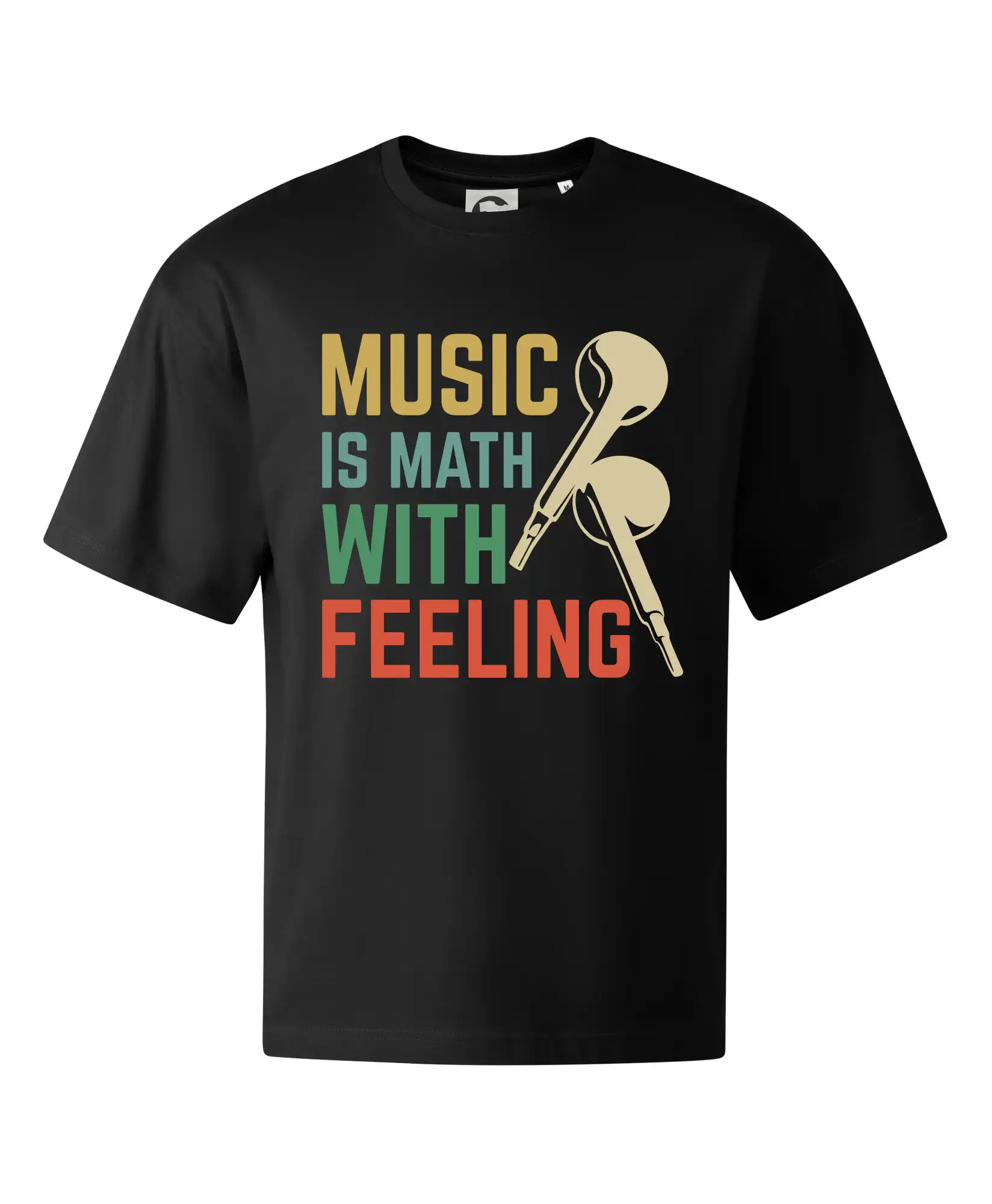 Vtipné tričká pre matematiky - Music is math with feeling - Stage unisex - OVERSIZE