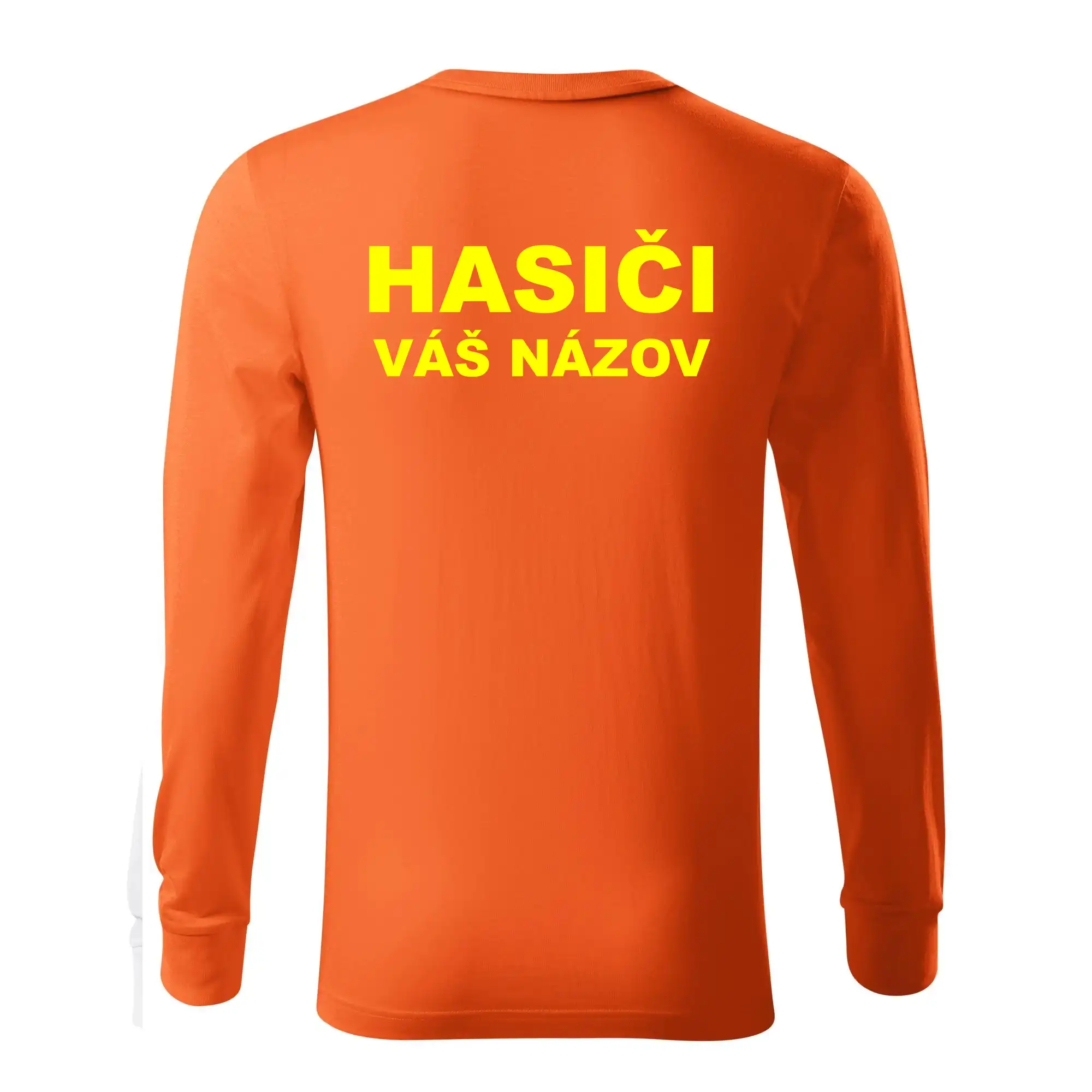 Hasiči - žltý nápis - váš názov zboru