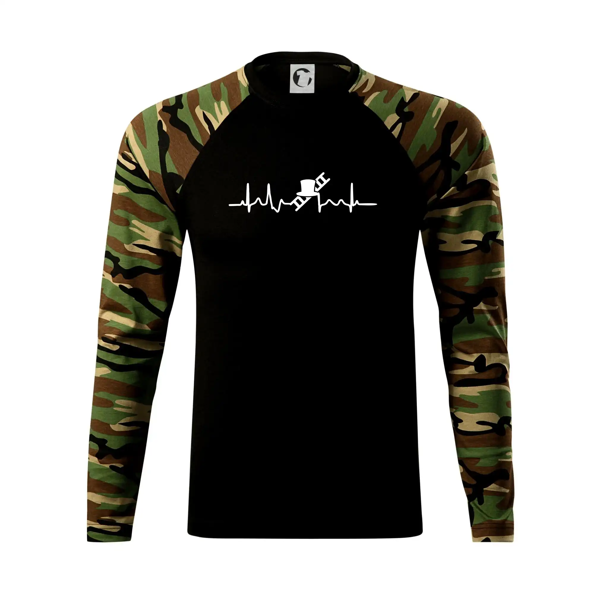 Vtipné tričká do práce - EKG kominár - Camouflage LS