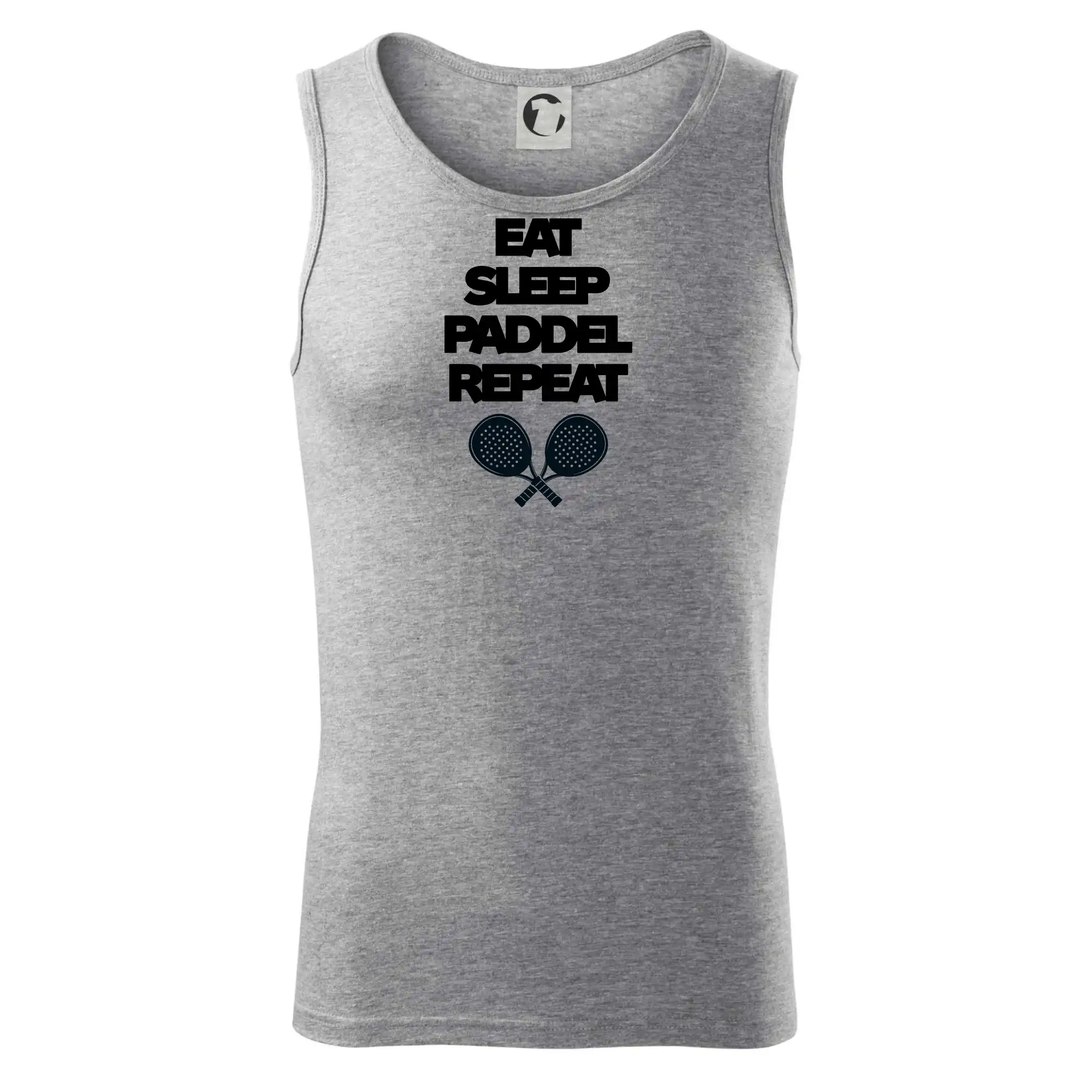 Tričká s motívmi Padel tenis - Eat sleep padiel repeat pod sebou - Tielko pánske Core