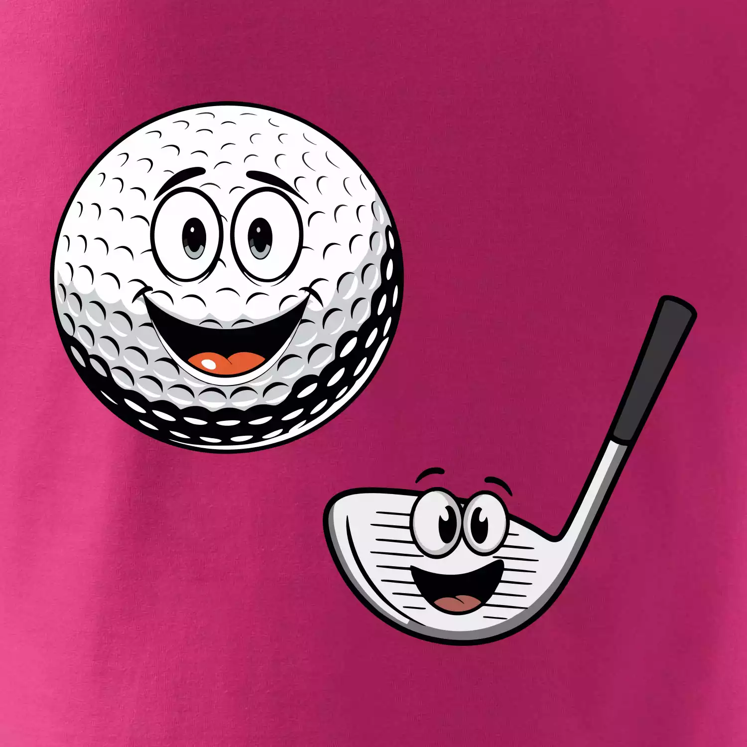Parové triko - Golfová hůl a míček