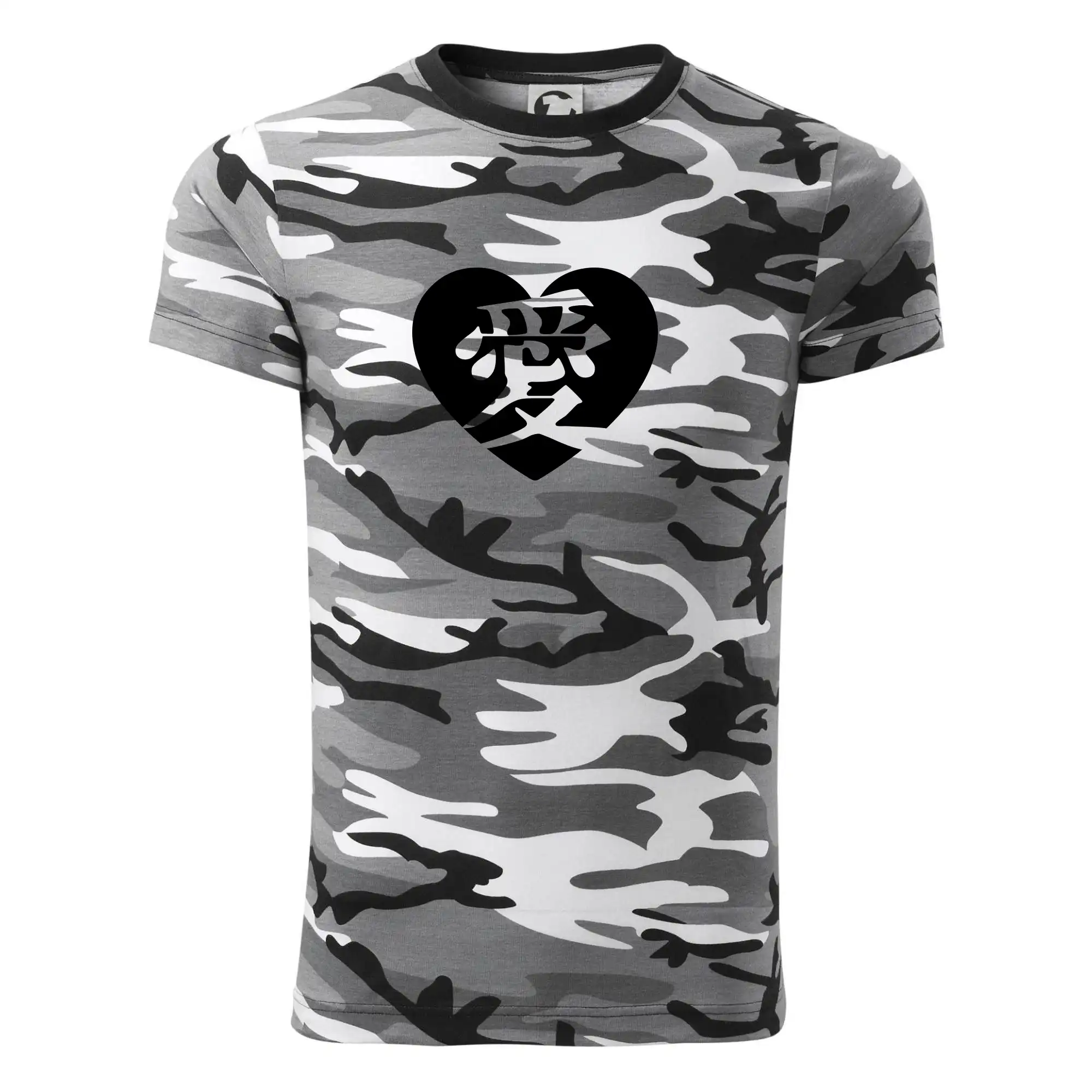 Tričká pre zamilovaných - Láska japonština čínština - Army CAMOUFLAGE