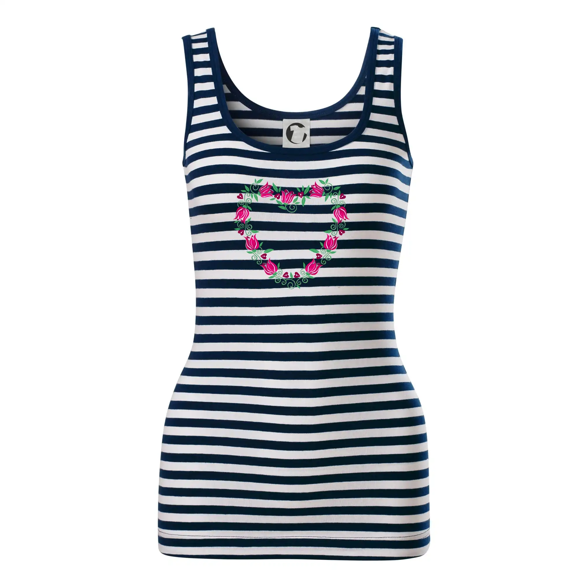 Tričká s kvetinami - Červené tulipánové srdiečko (Pecka design) - Sailor tielko na vodu