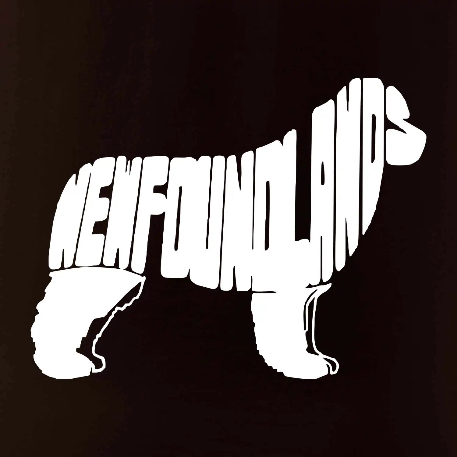 Novofundlandský pes - nápis v tělě