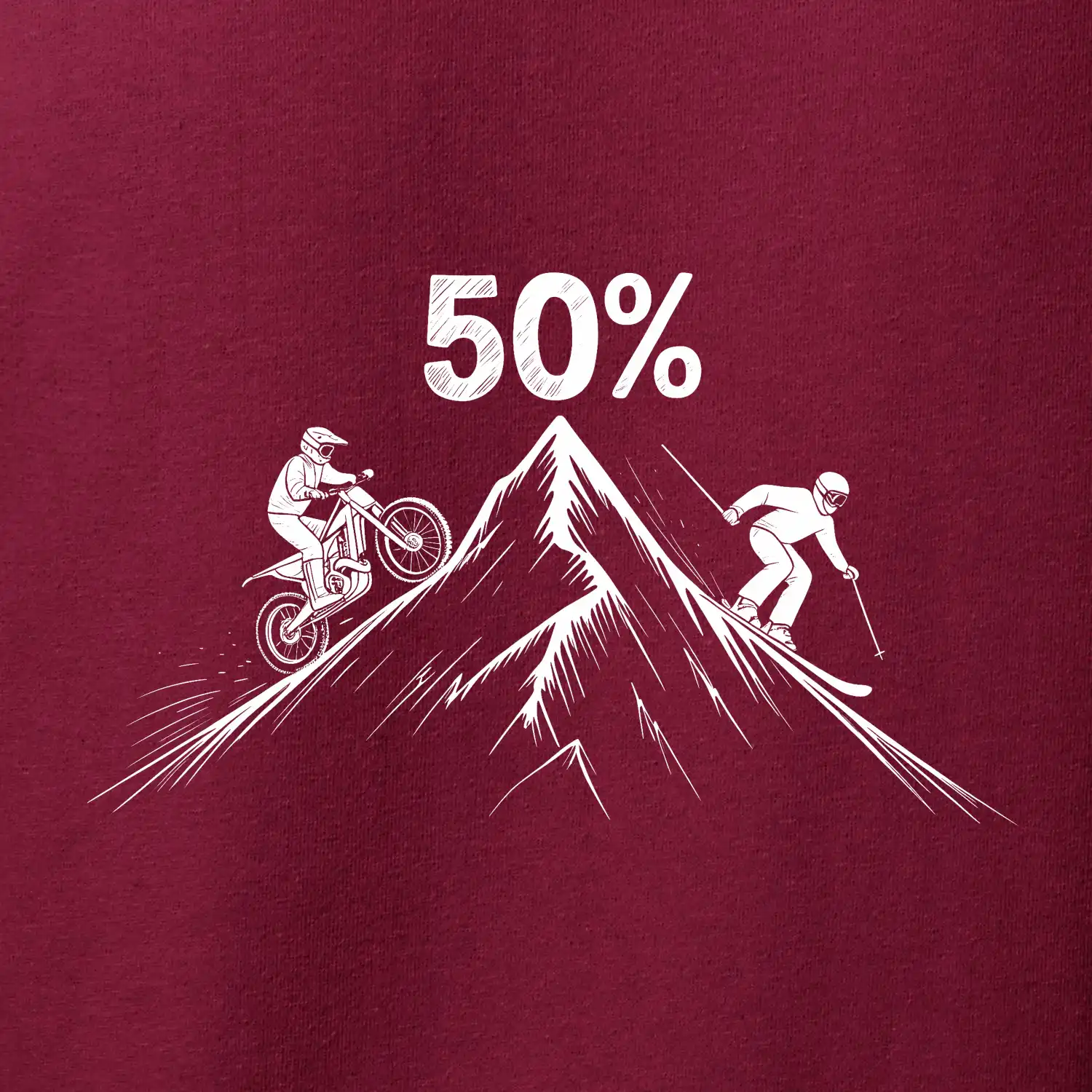 Narozeniny motorkář enduro a lyžař 50