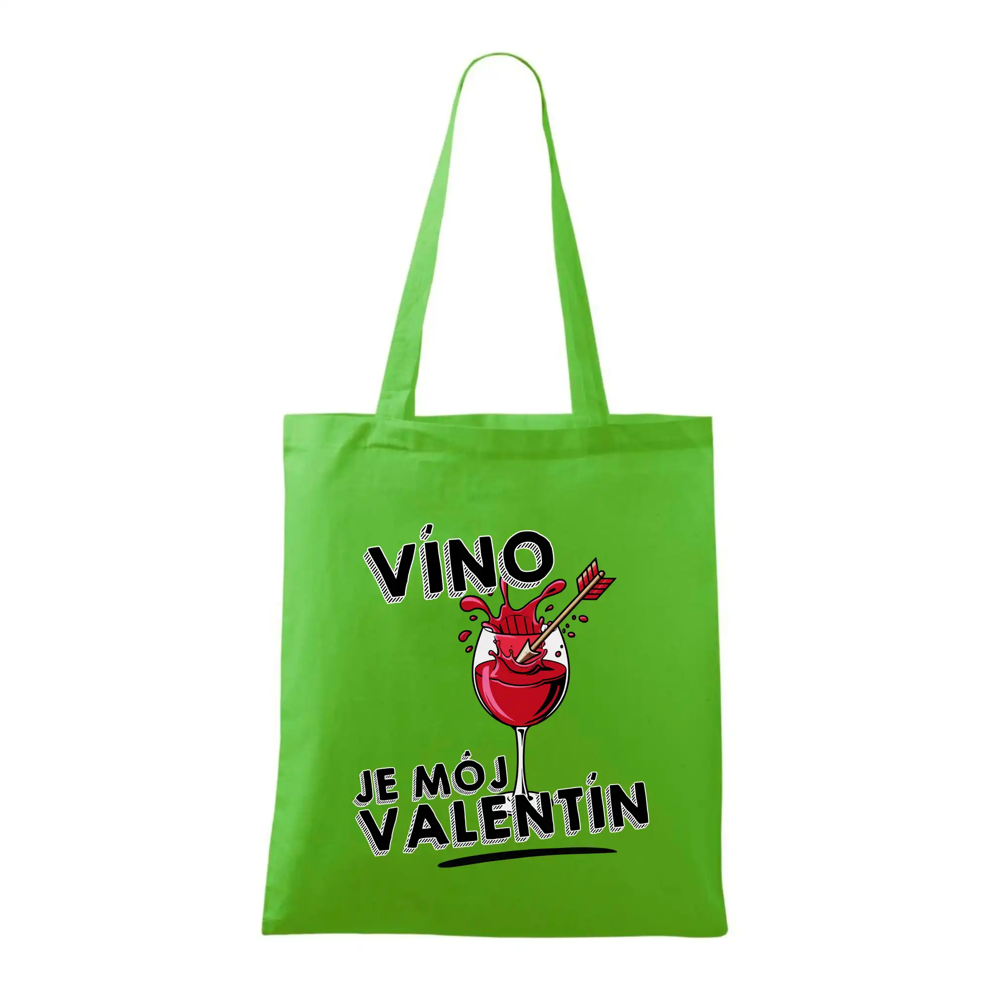 Tričká pre zamilovaných - Víno je môj valentín - Taška bavlnená