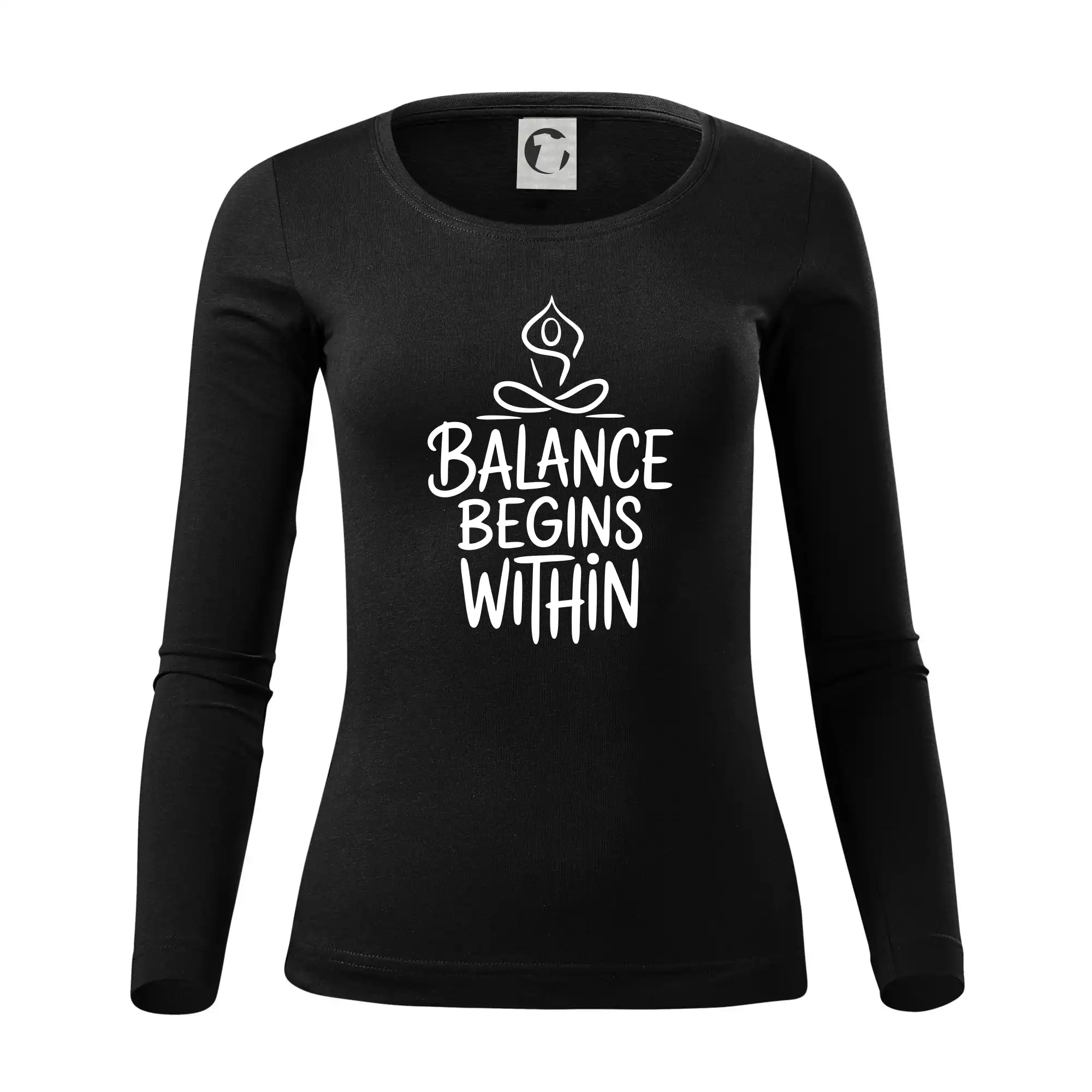 Balance begins within nápis