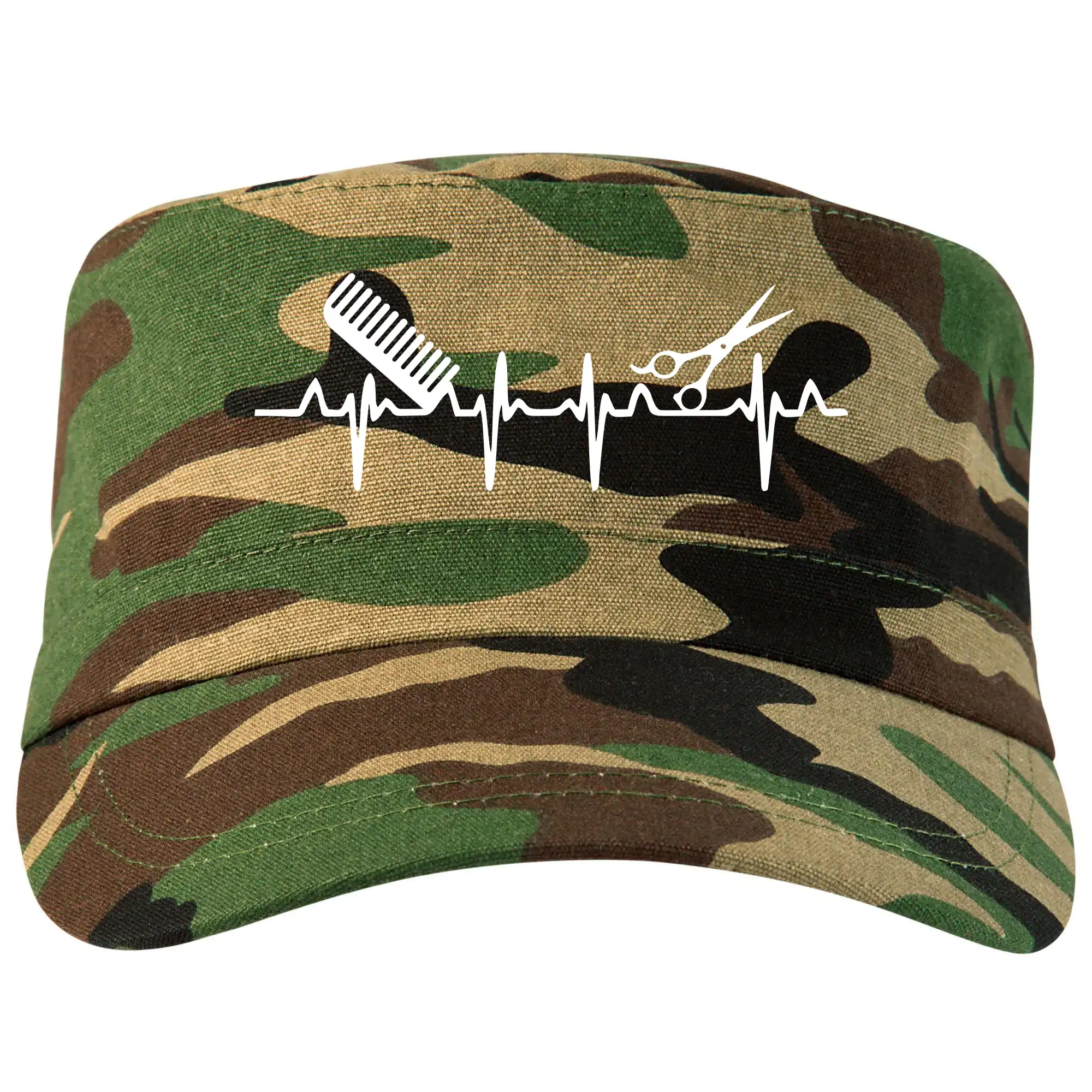 Vtipné tričká do práce - EKG kaderníctvo - Šiltovka CAMO