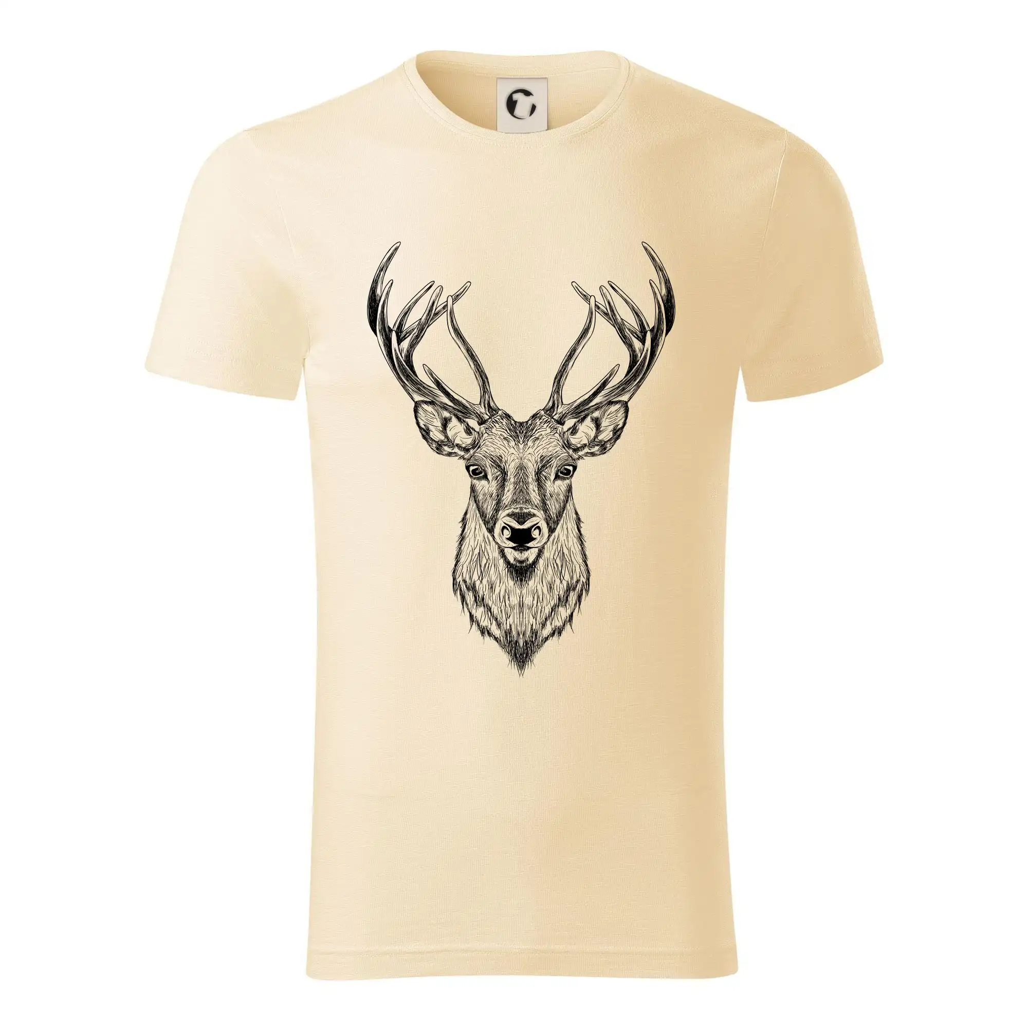 Tričká so zvieratami - Jeleň kresba - Tričko z organickej bavlny