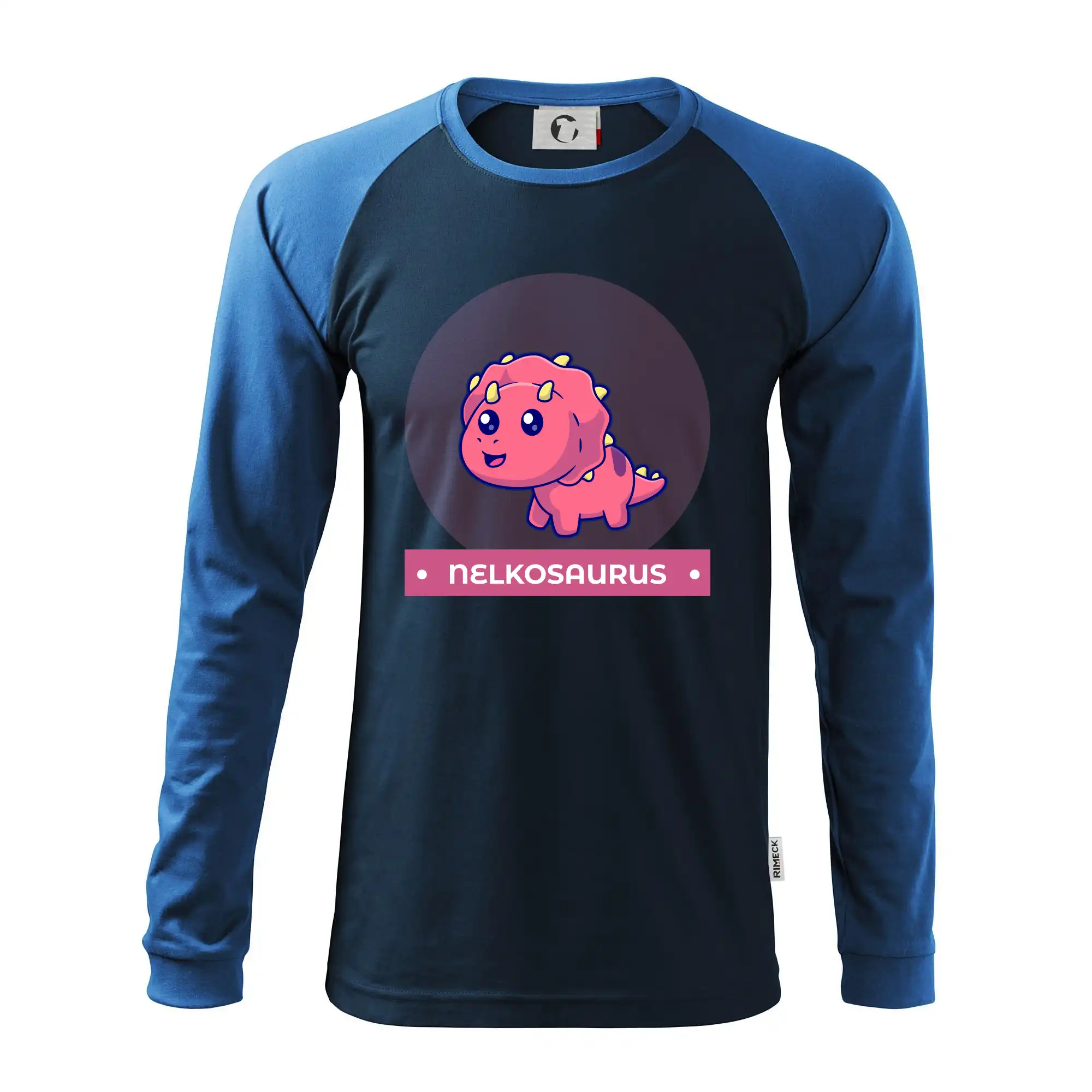 Detské tričká, mikiny a body s originálnymi potlačami | Veselé motívy pre chlapcov aj dievčatá - Dinosaurie mená - růžový dinosaurus - Pánske tričko s dlhým rukávom LS130