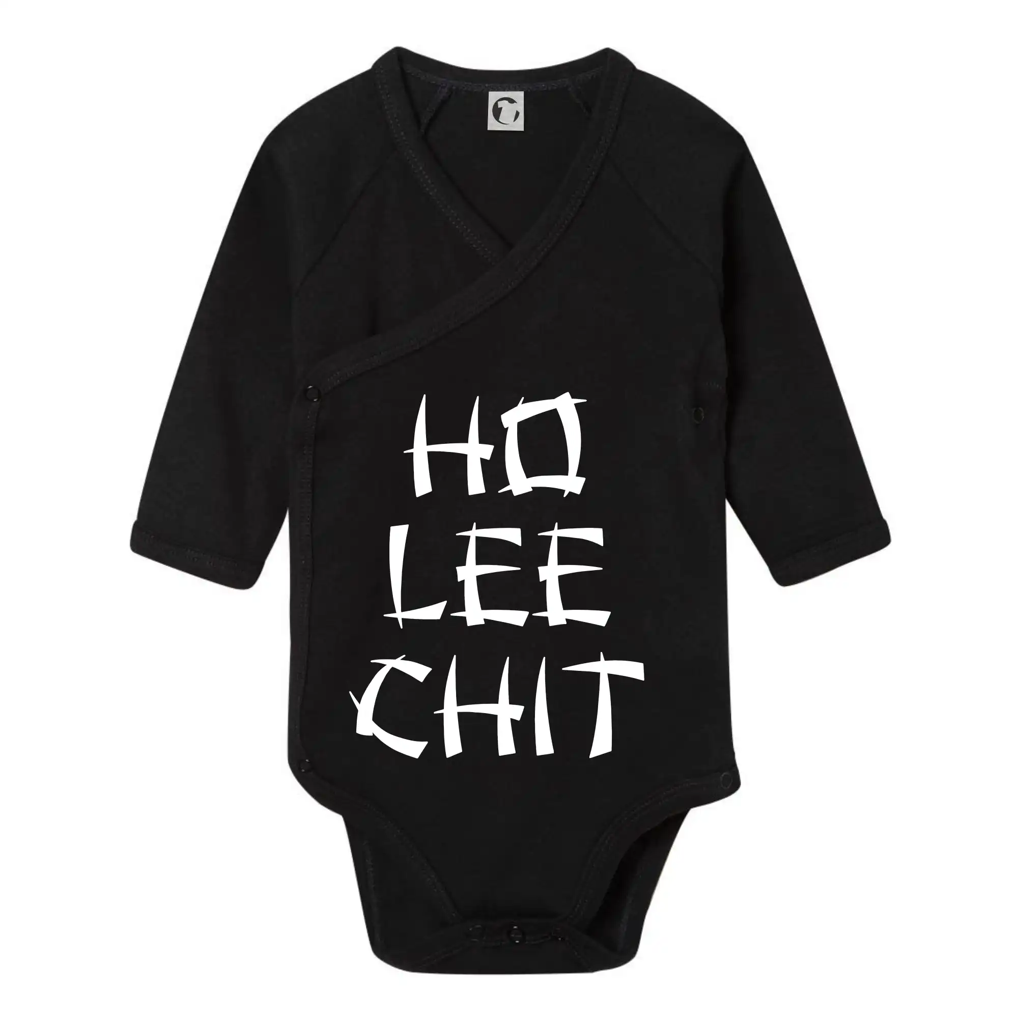 Grafické tričká - Ho lee chit - Body zavinovacie s dlhým rukávom
