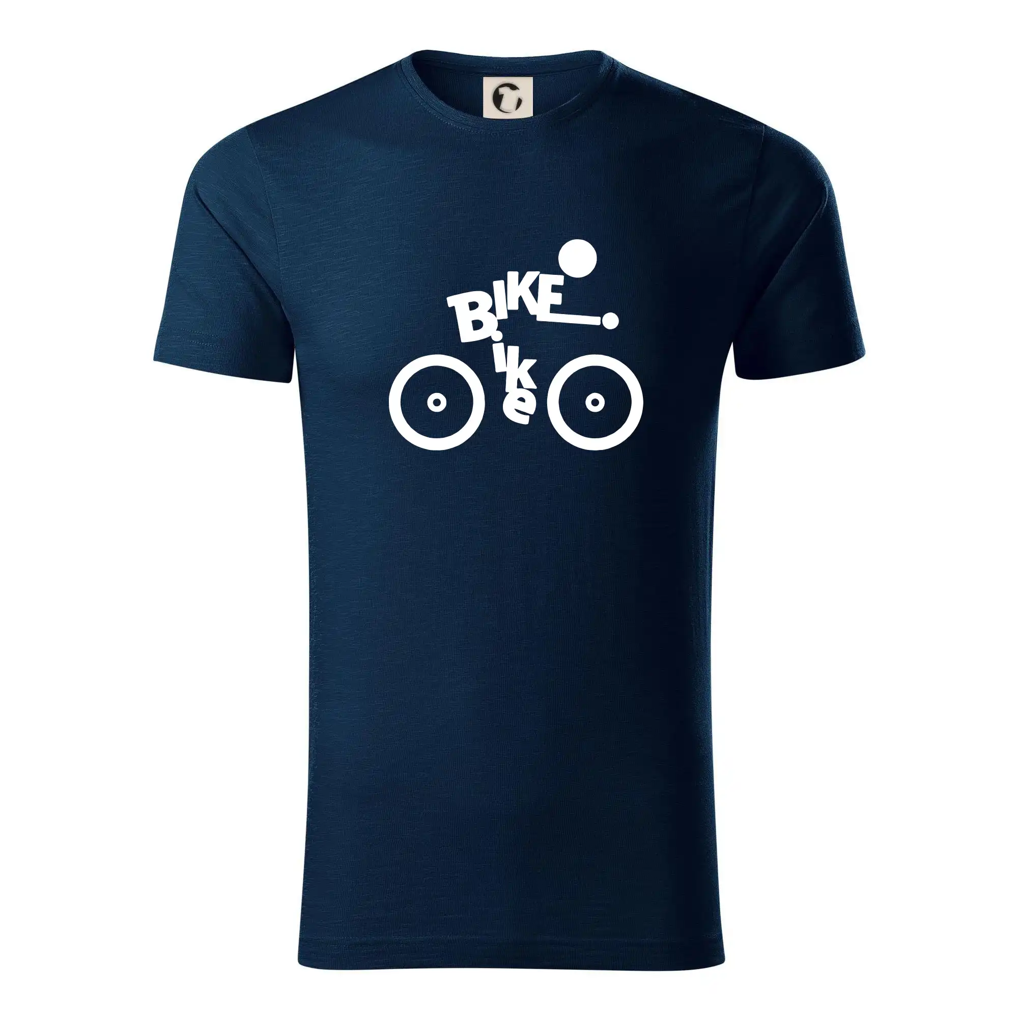 Tričko ako darček pre cyklistu - Bike nápis postava - Tričko z organickej bavlny