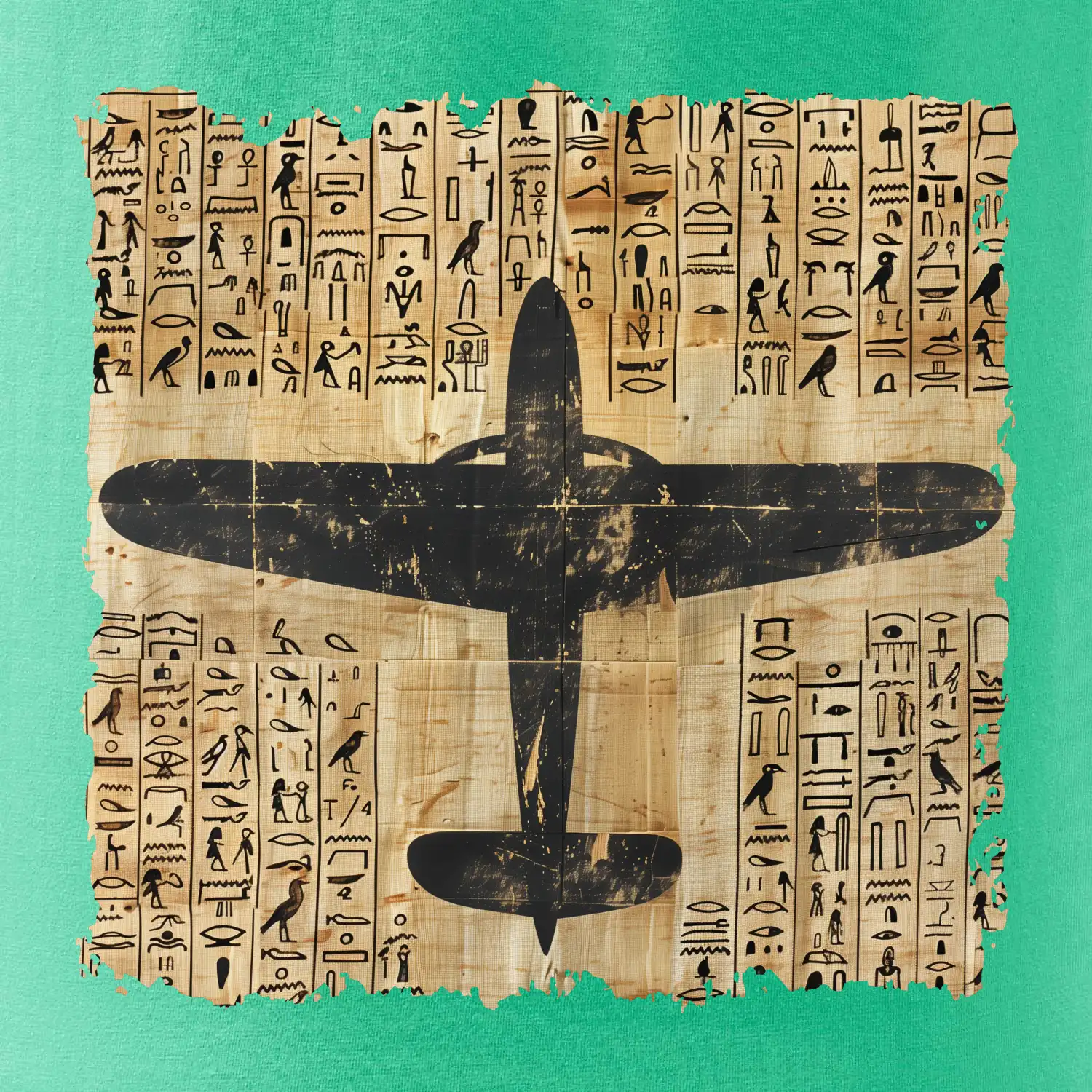 Egyptské hieroglyfy letadlo