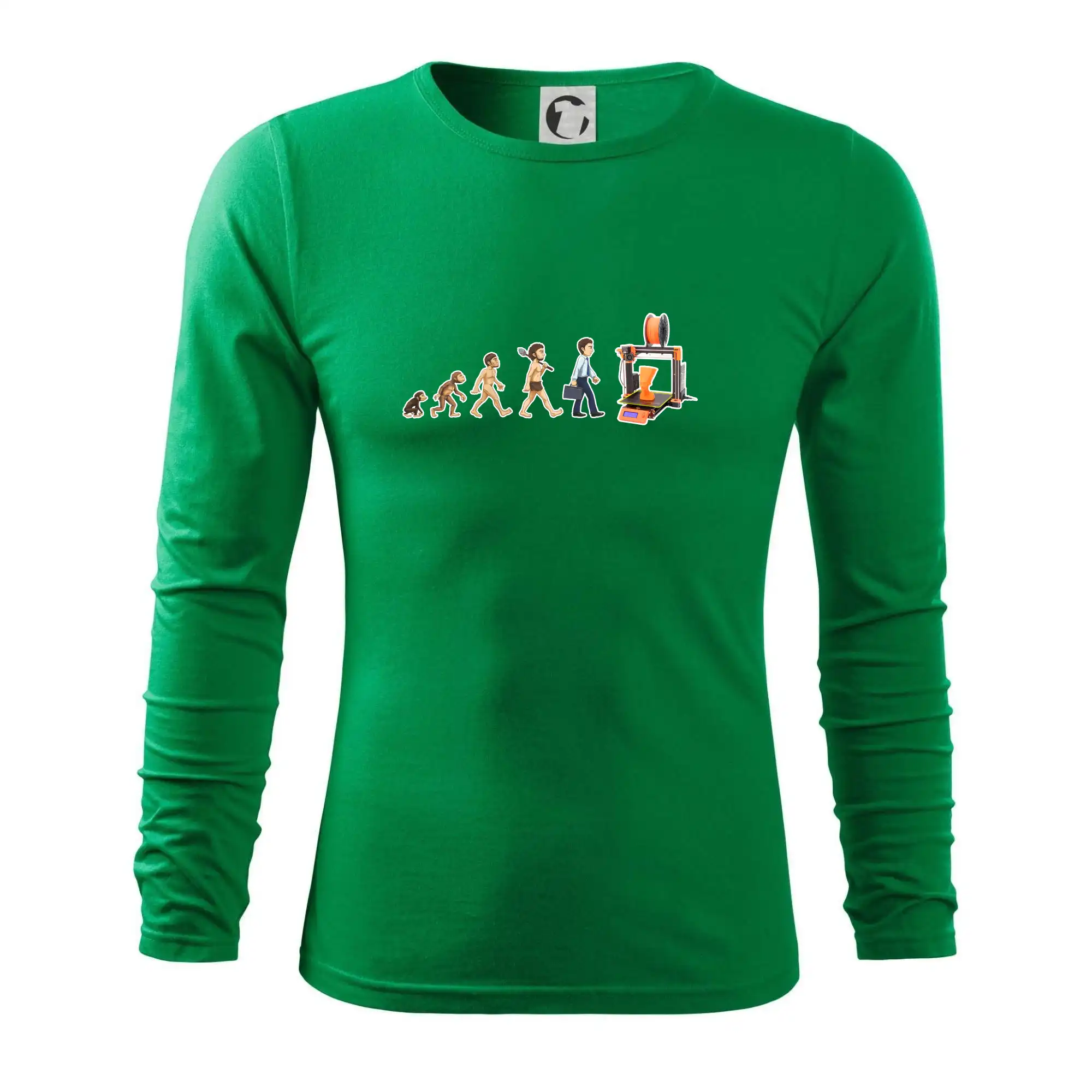 Tričká pre ajťákov - Evolúcia 3D tlač - Tričko s dlhým rukávom FIT-T long sleeve