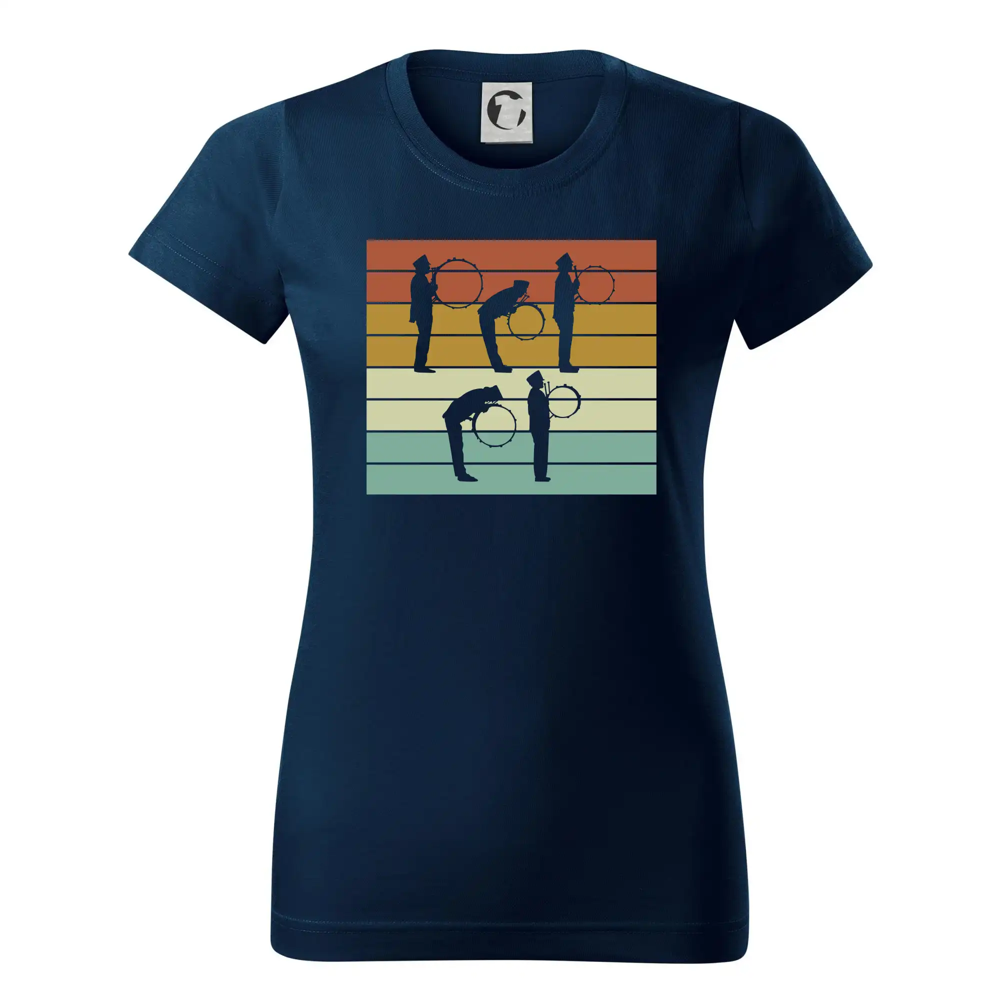 Vintage bubeník pochod - Dámske tričko basic - ľahko voľnejšie a dlhšie