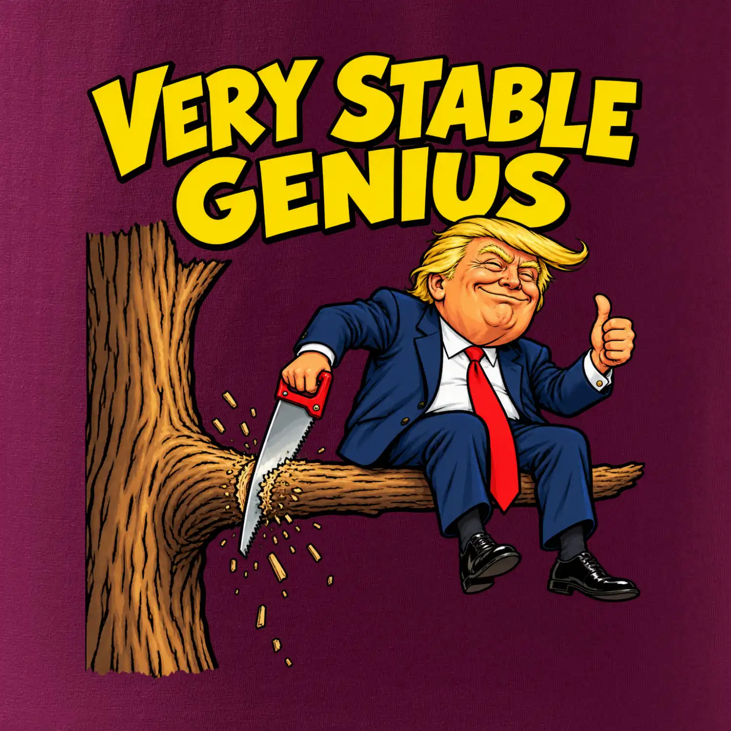Donald Trump řeže vlastní větev Very stable genius