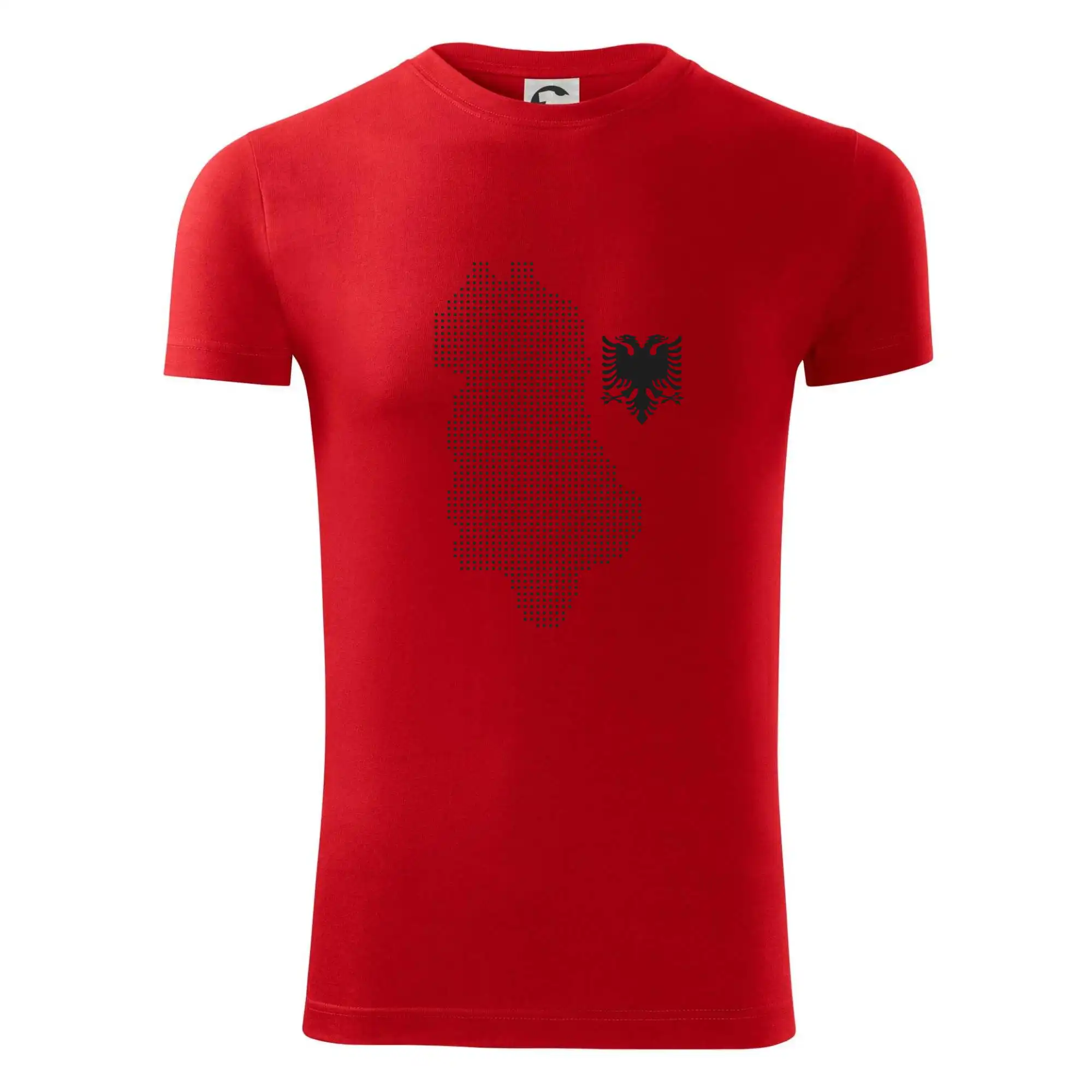 Albánie mapa tečkovaná