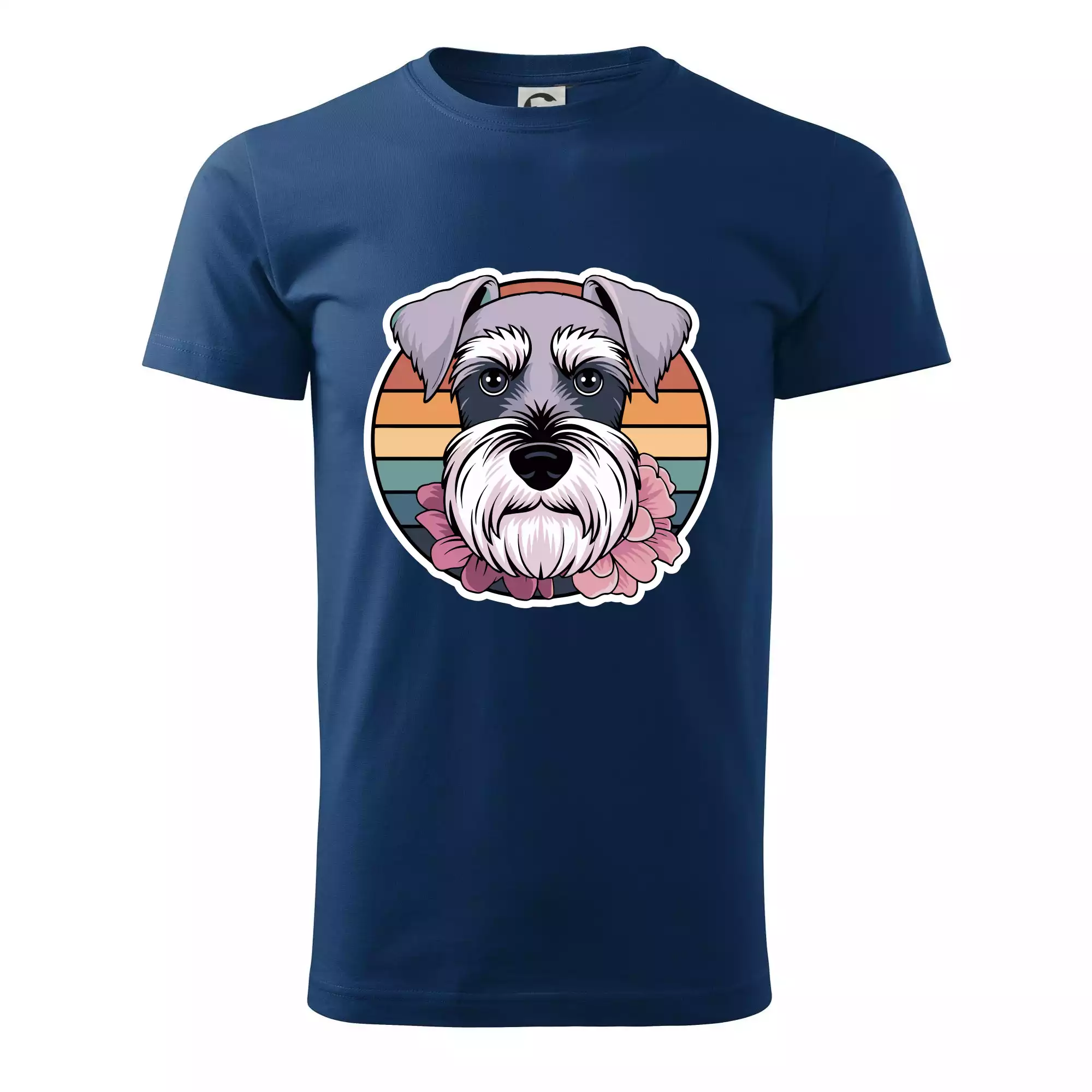 Knírač - fenka a květiny