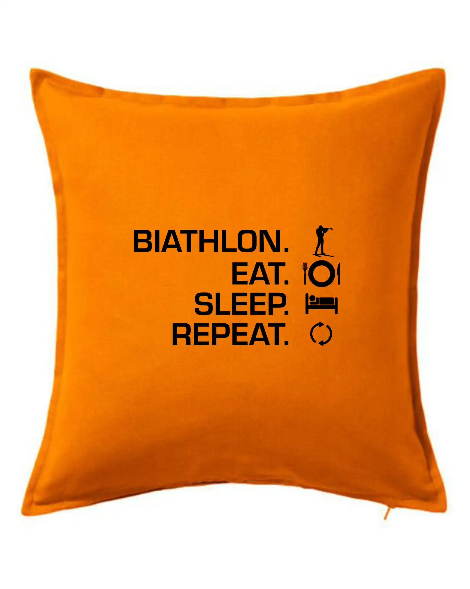 Lyže a Snowboard - Biathlon Eat Sleep Repeat - Vankúš 50x50