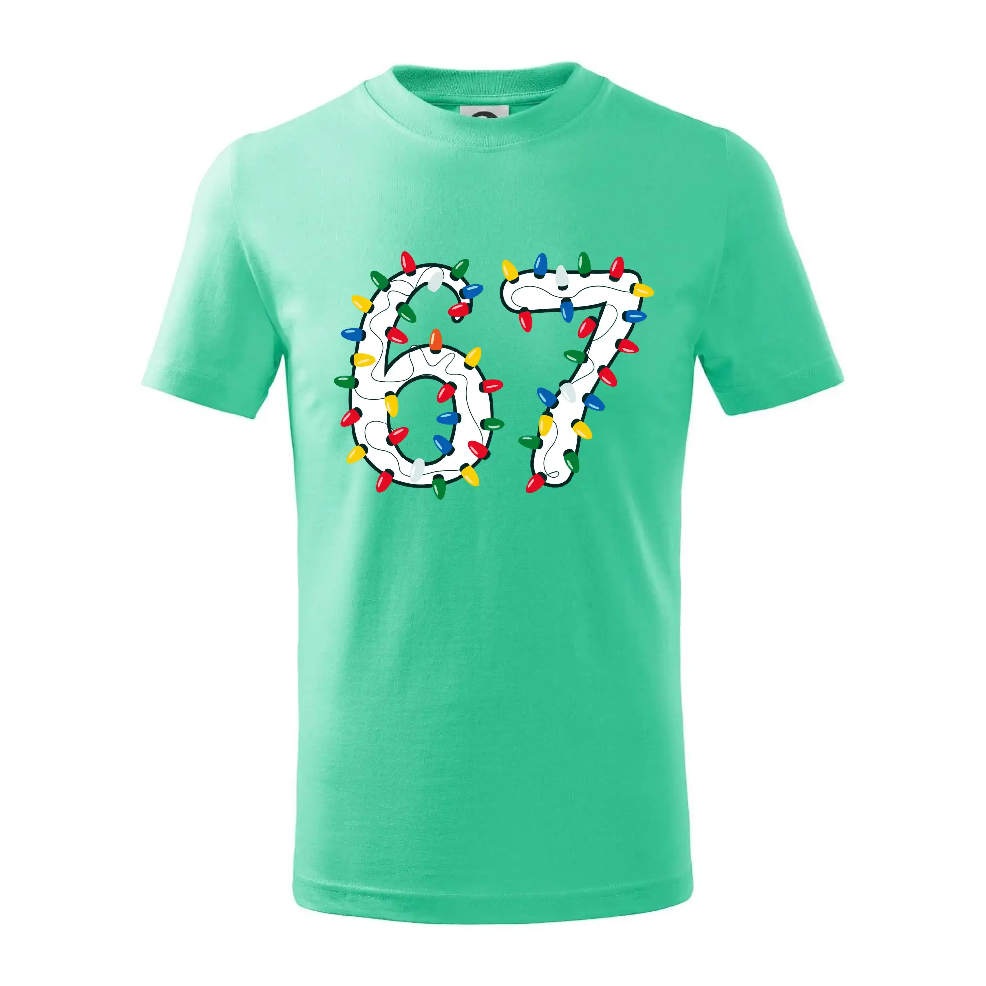 Ostatné nápisy - 67 vianočné osvetlenie - Tričko detské bavlnené