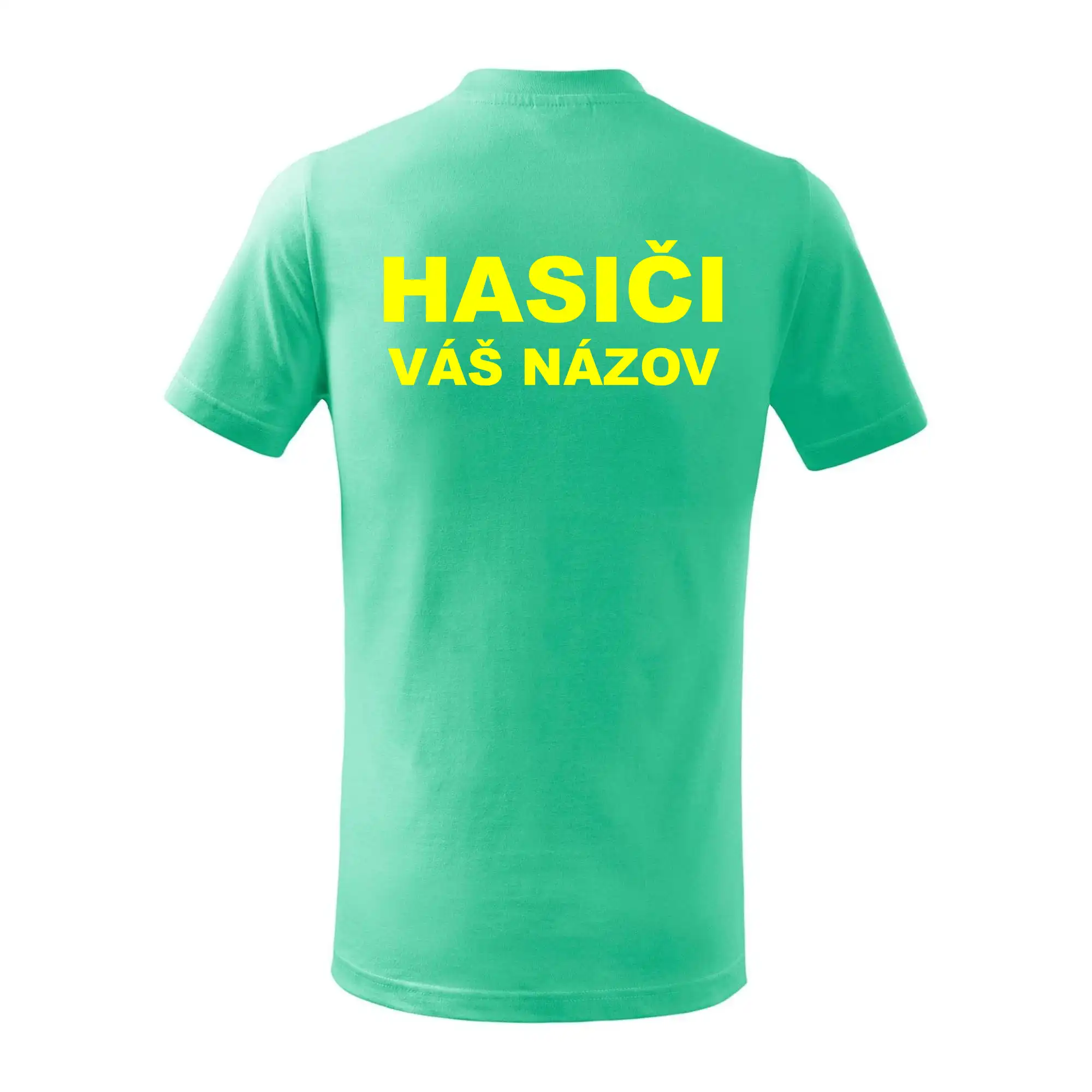 Hasiči - žltý nápis - váš názov zboru