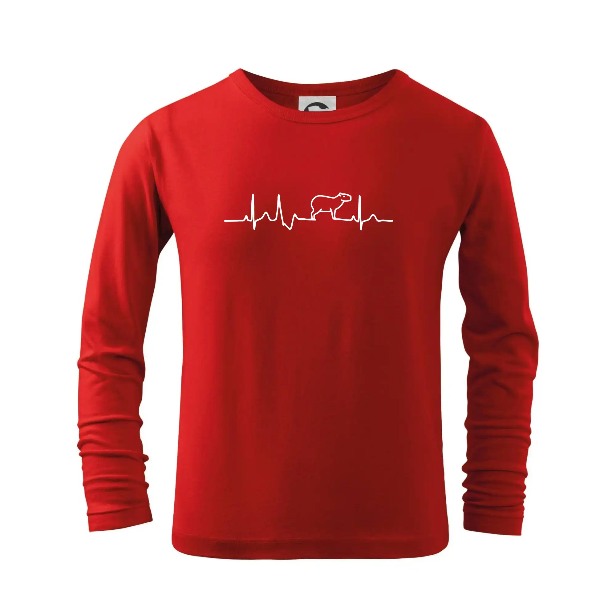 Tričká so zvieratami - Ekg Capybara - Tričko detské Long Sleeve