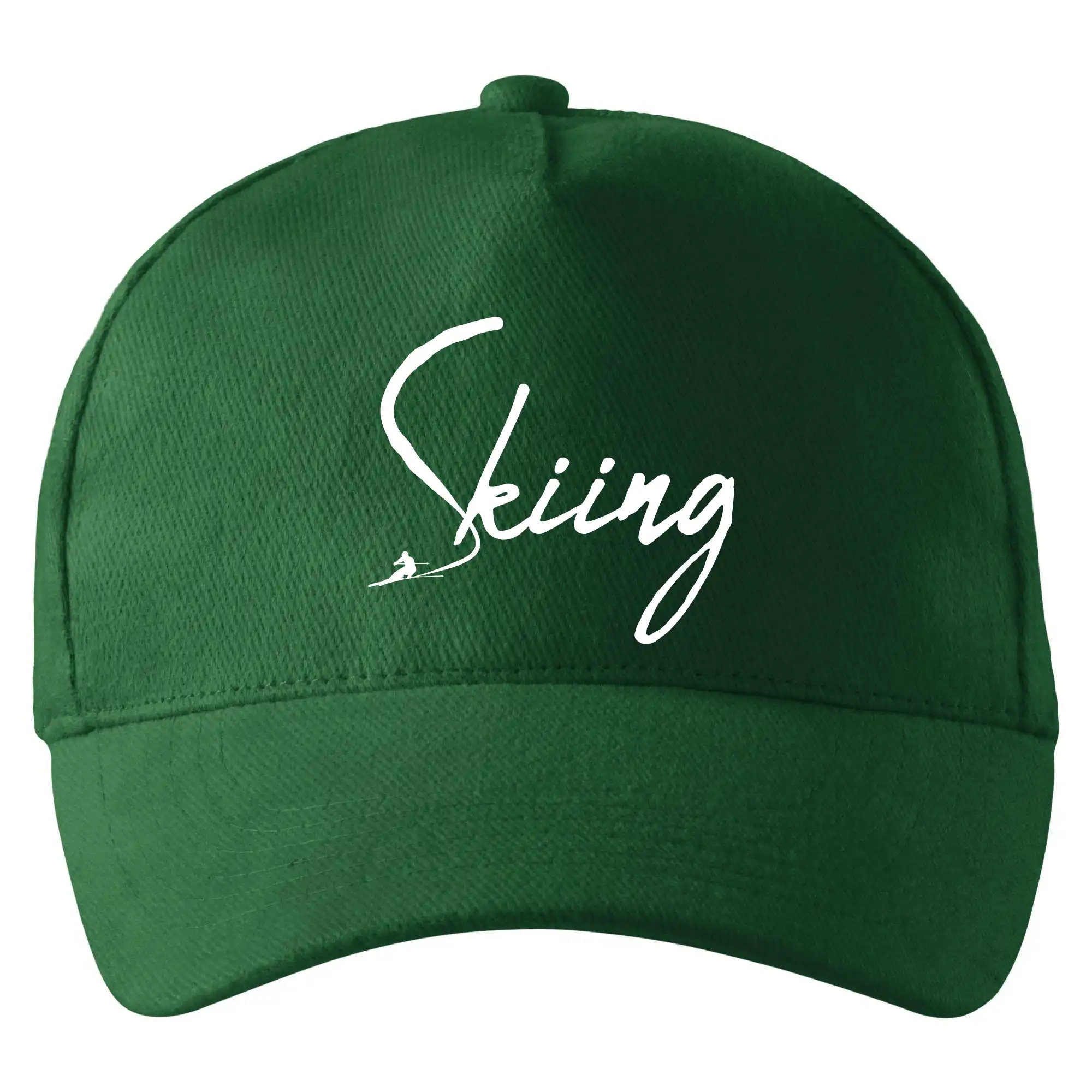 Lyže a Snowboard - Skiing nápis lyžiar - Šiltovka so zahnutým šiltom a mosaznou sponou