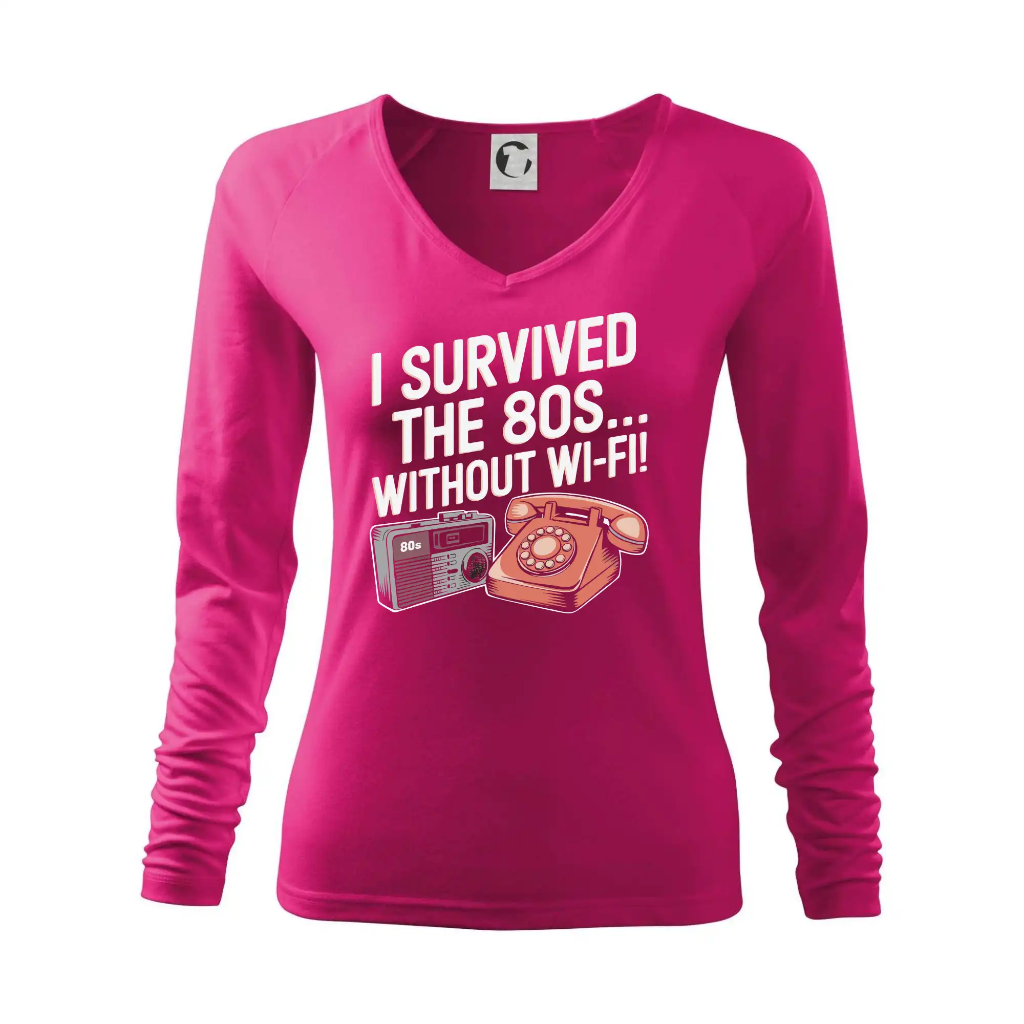 I survived the 80s without WI-FI - Tričko dámske Elegance