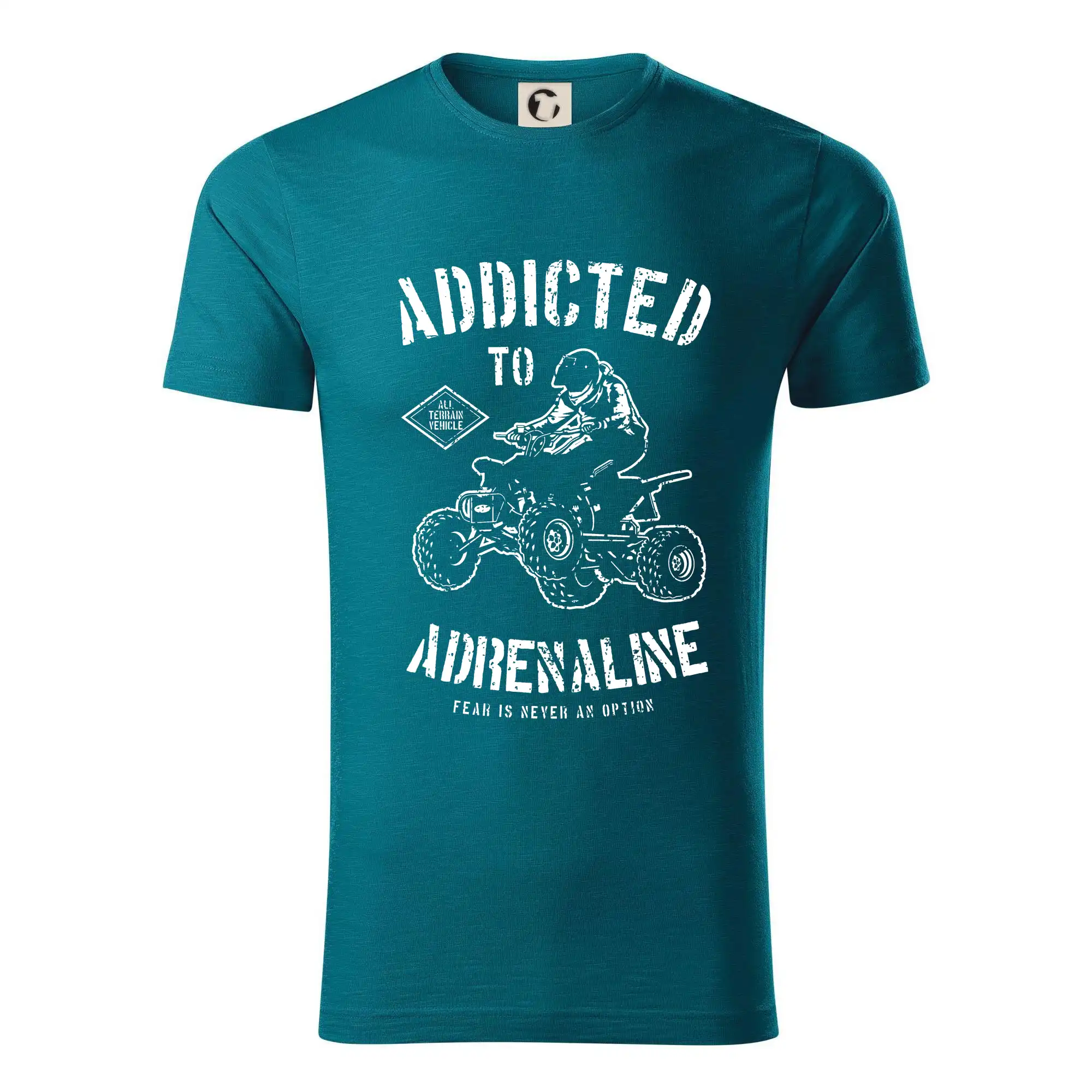 Tričko s štvorkolkou - Addicted To Adrenaline - Tričko z organickej bavlny
