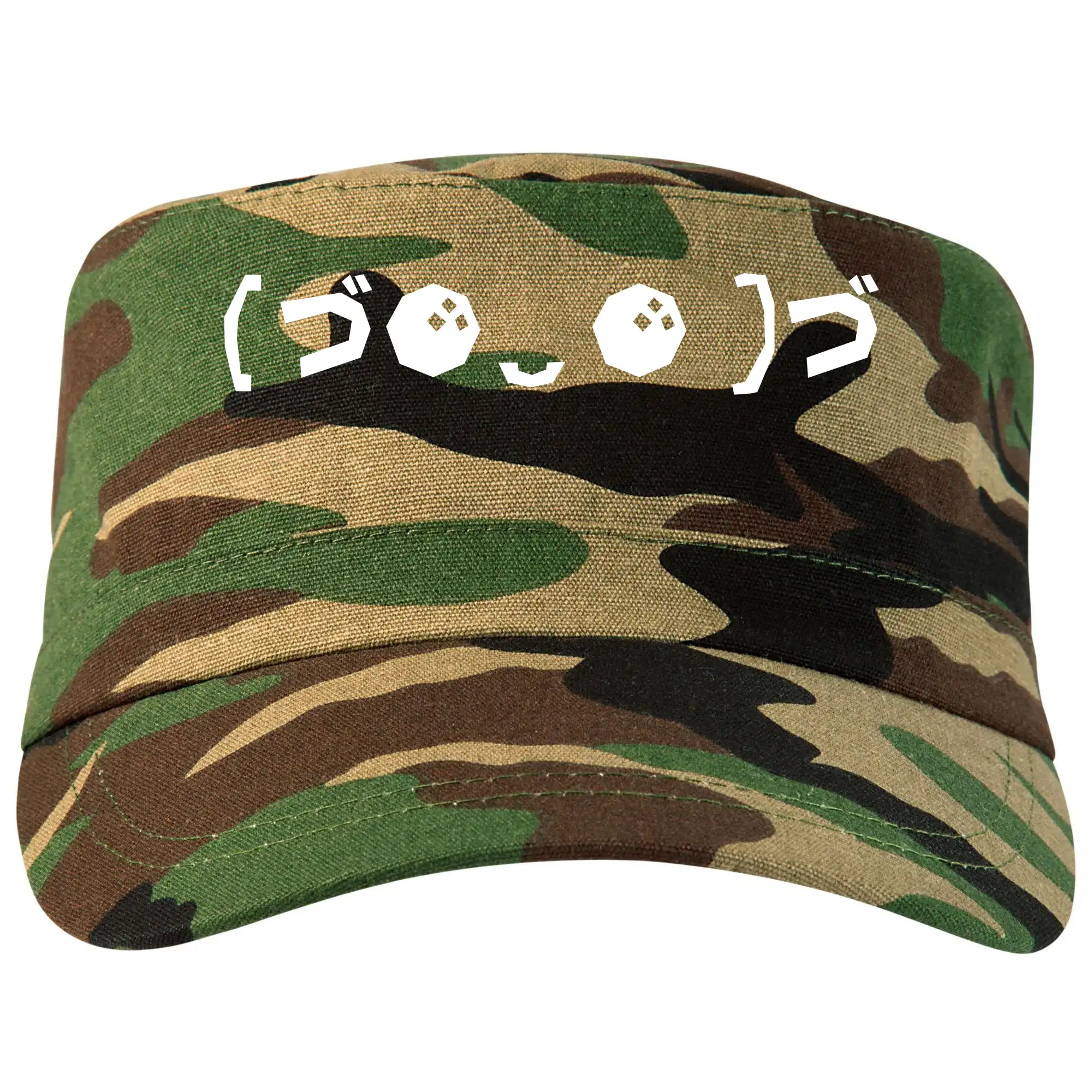 Grafické tričká - Veselý kaomoji - Šiltovka CAMO