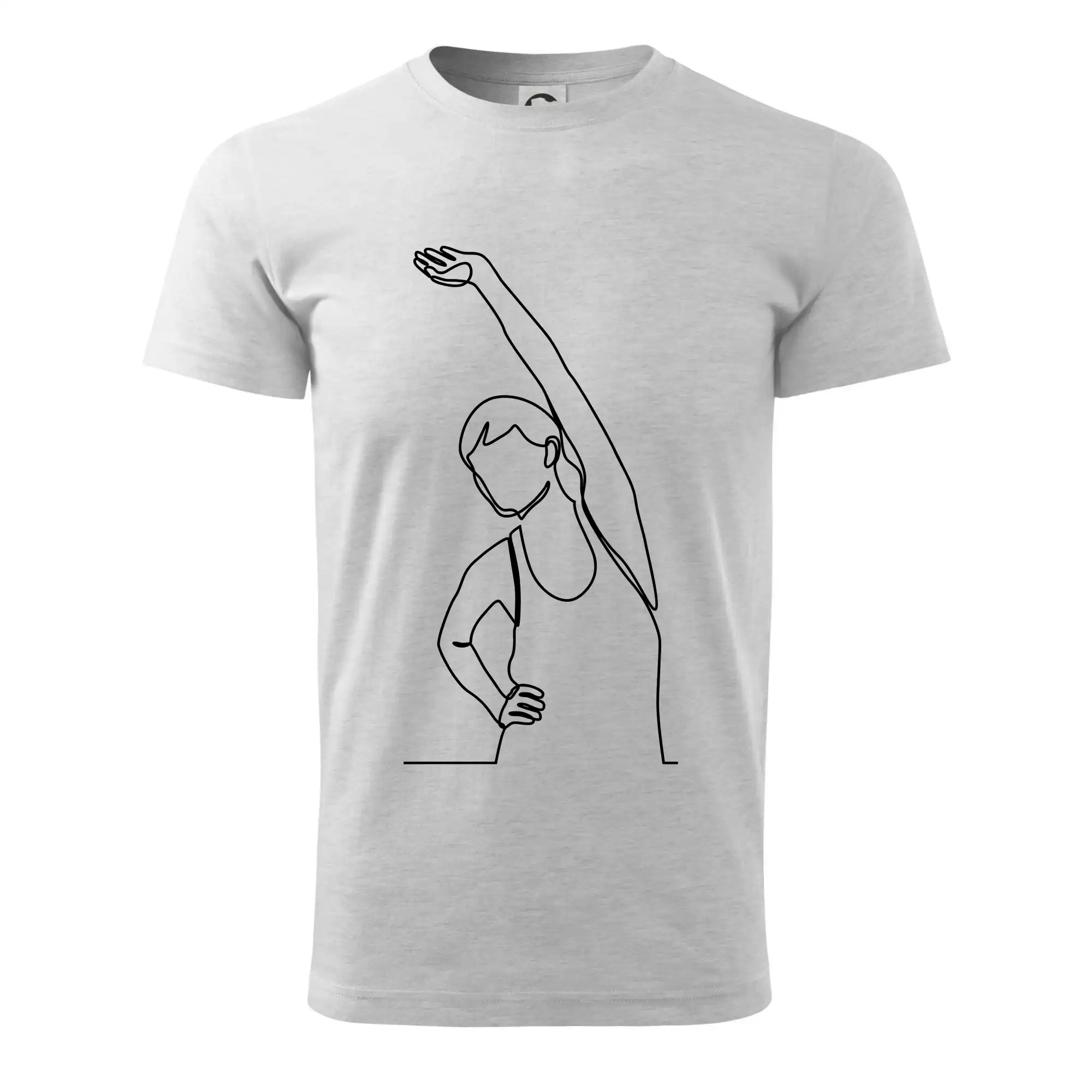 Protahující se žena jedním tahem