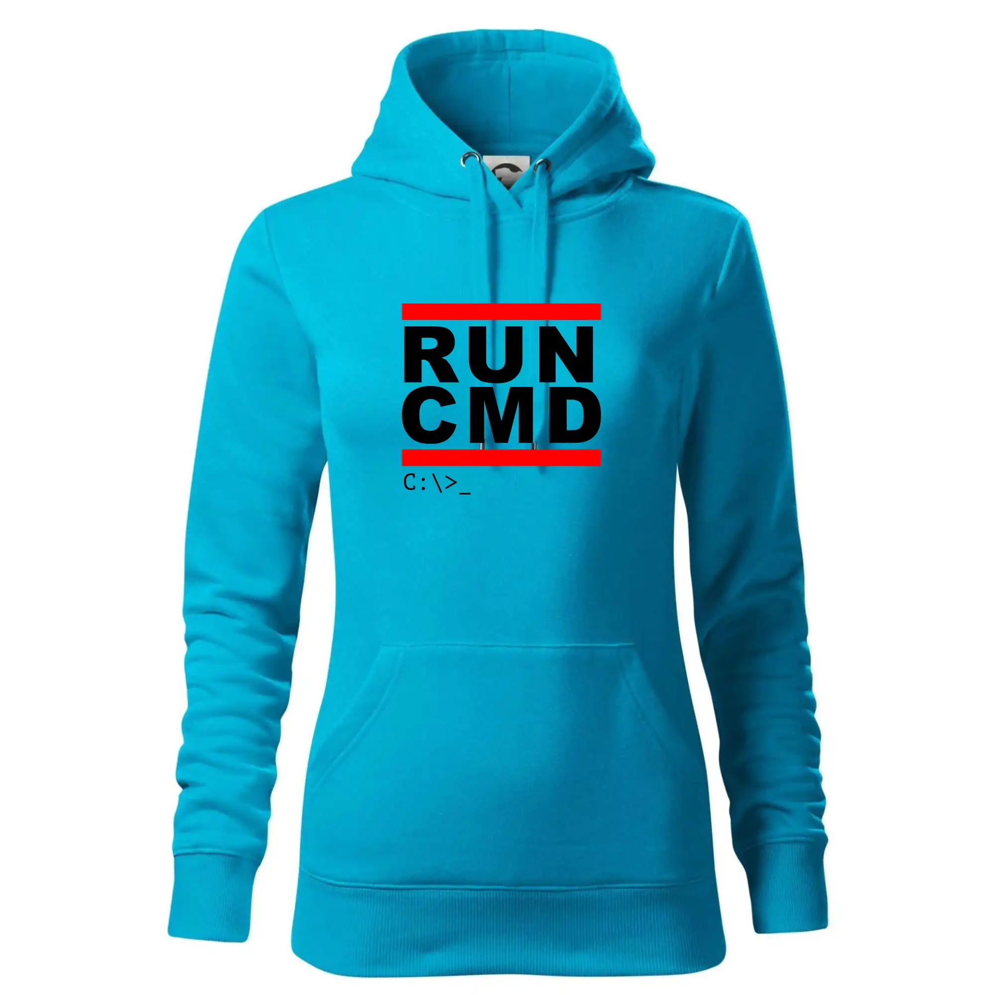 Tričká pre ajťákov - Run CMD - Mikina dámská Cape s kapucí