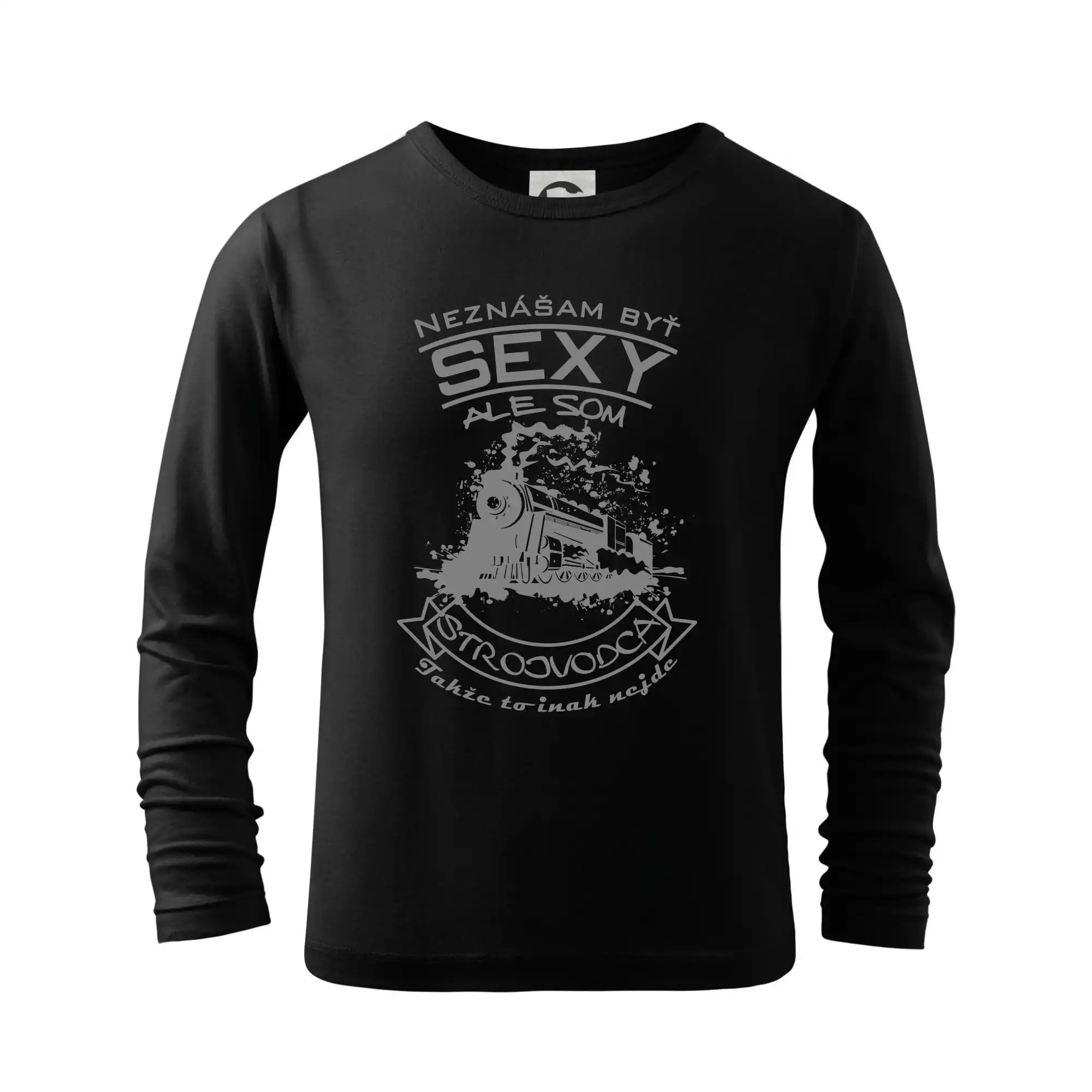 Neznášam byť sexy - Neznášam byť sexy - Strojvodca - Tričko detské Long Sleeve