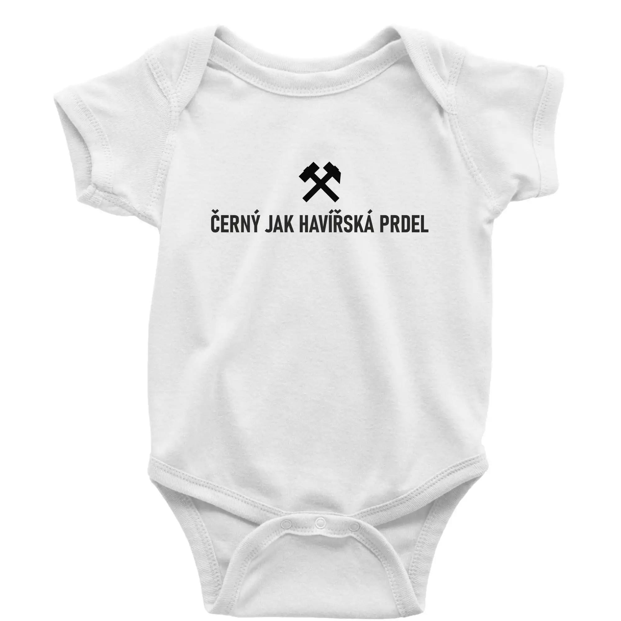 ČERNÝ JAK HAVÍŘSKÁ PRDEL﻿ - Body dojčenské s krátkym rukávom