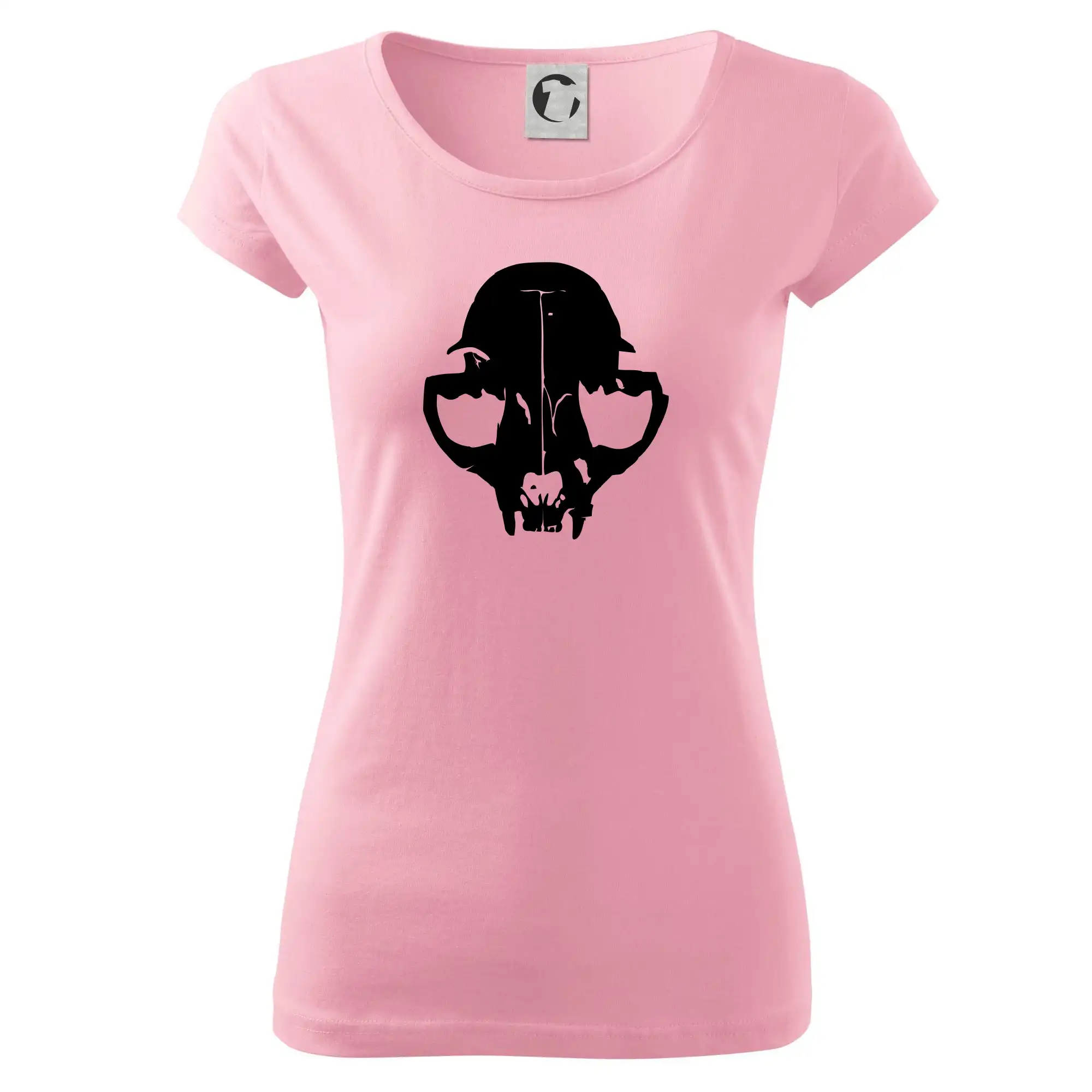 Vtipná tričká s mačkou - Mačka - Cat skull - Dámske tričko Pure