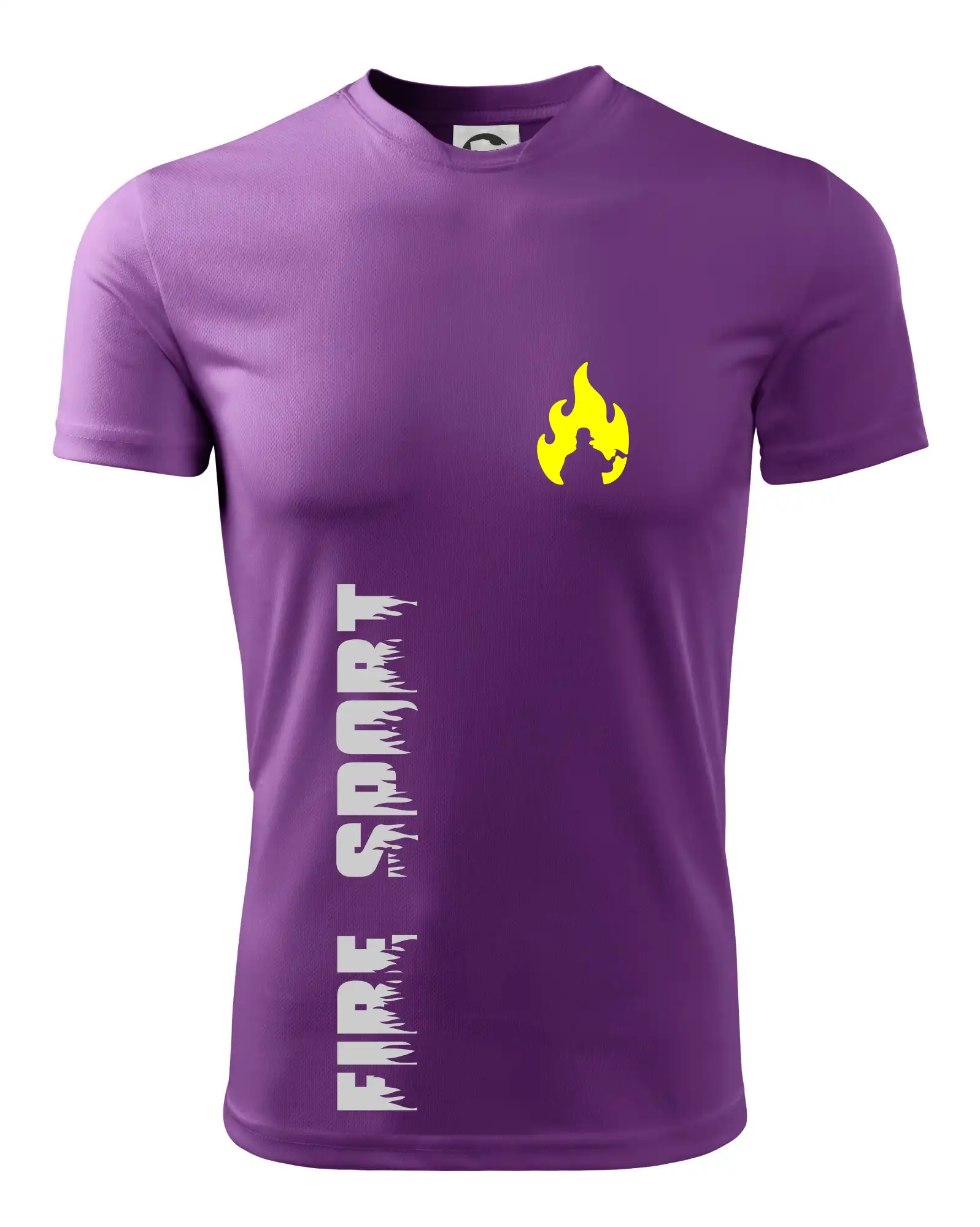 Originálne tričká pre hasičov - DHZ - Váš názov - FLUO + Reflexná potlač - Pánske tričko Fantasy športové