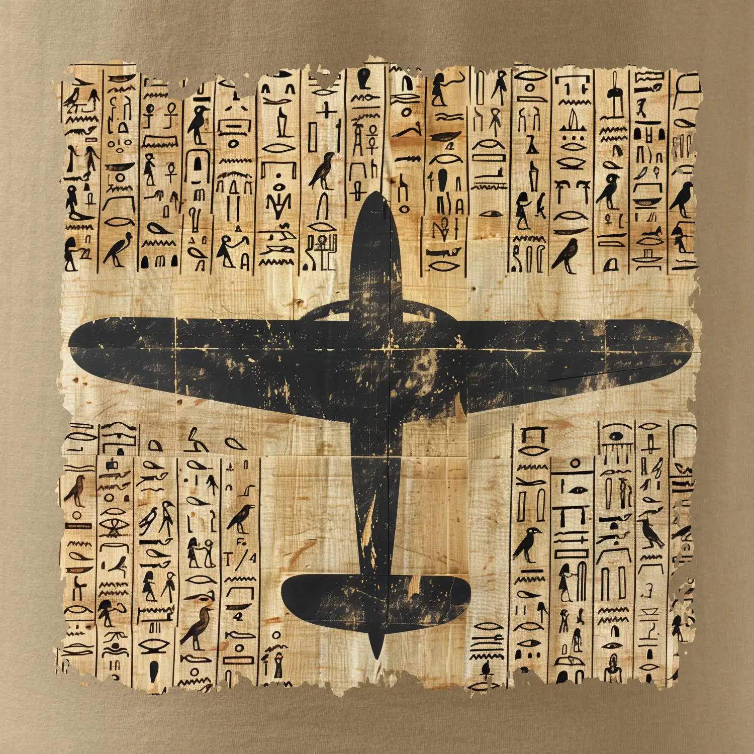 Egyptské hieroglyfy letadlo