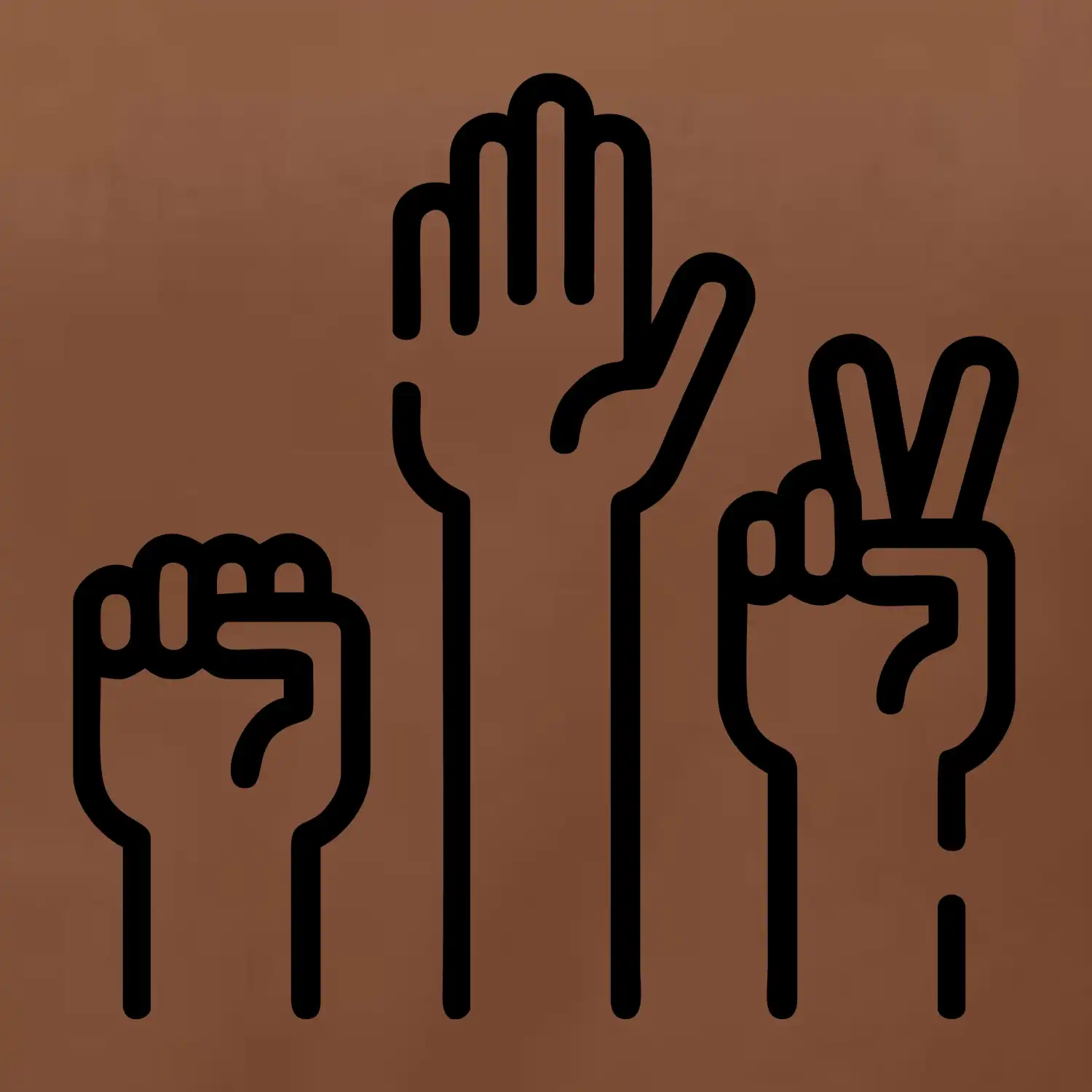 Kamen nůžky papír ikony