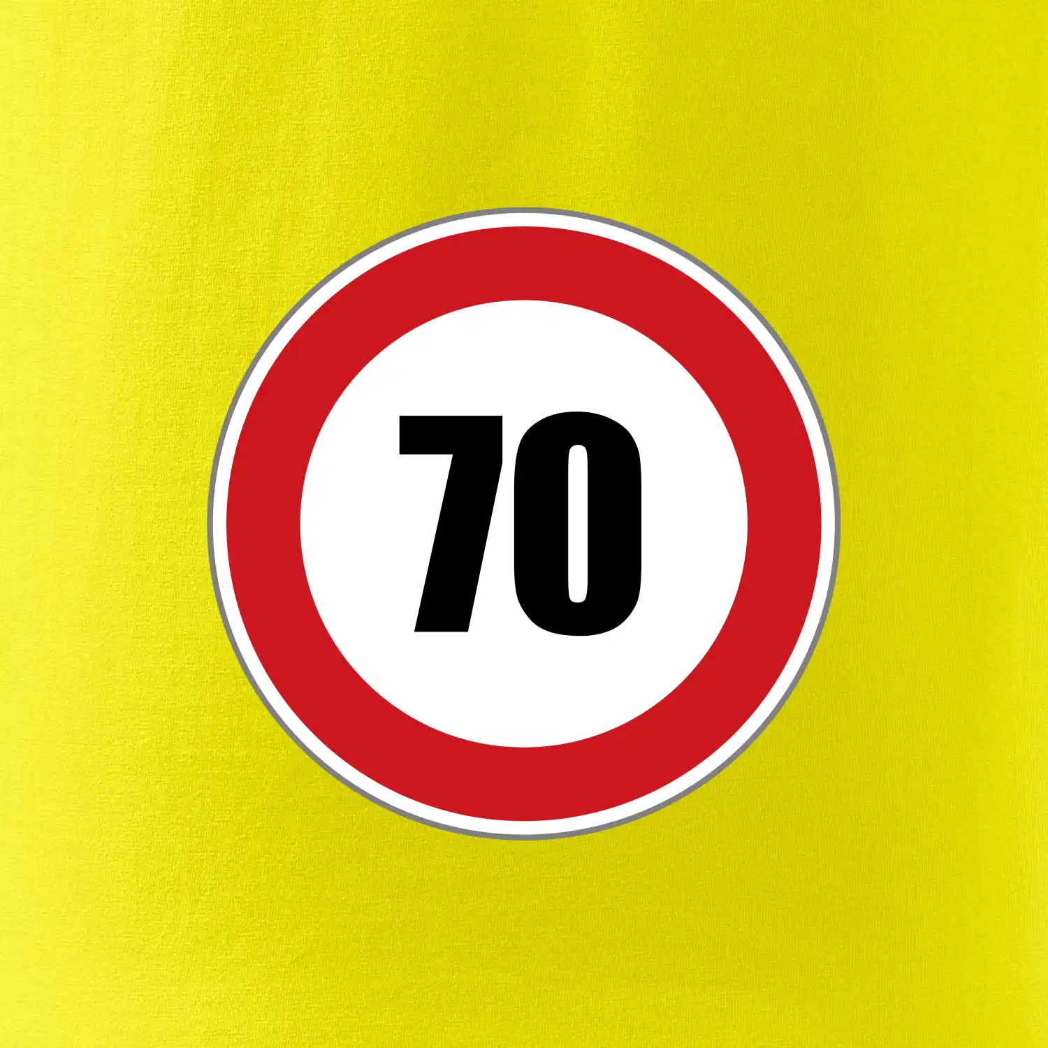 Dopravní značka - omezení rychlosti 70