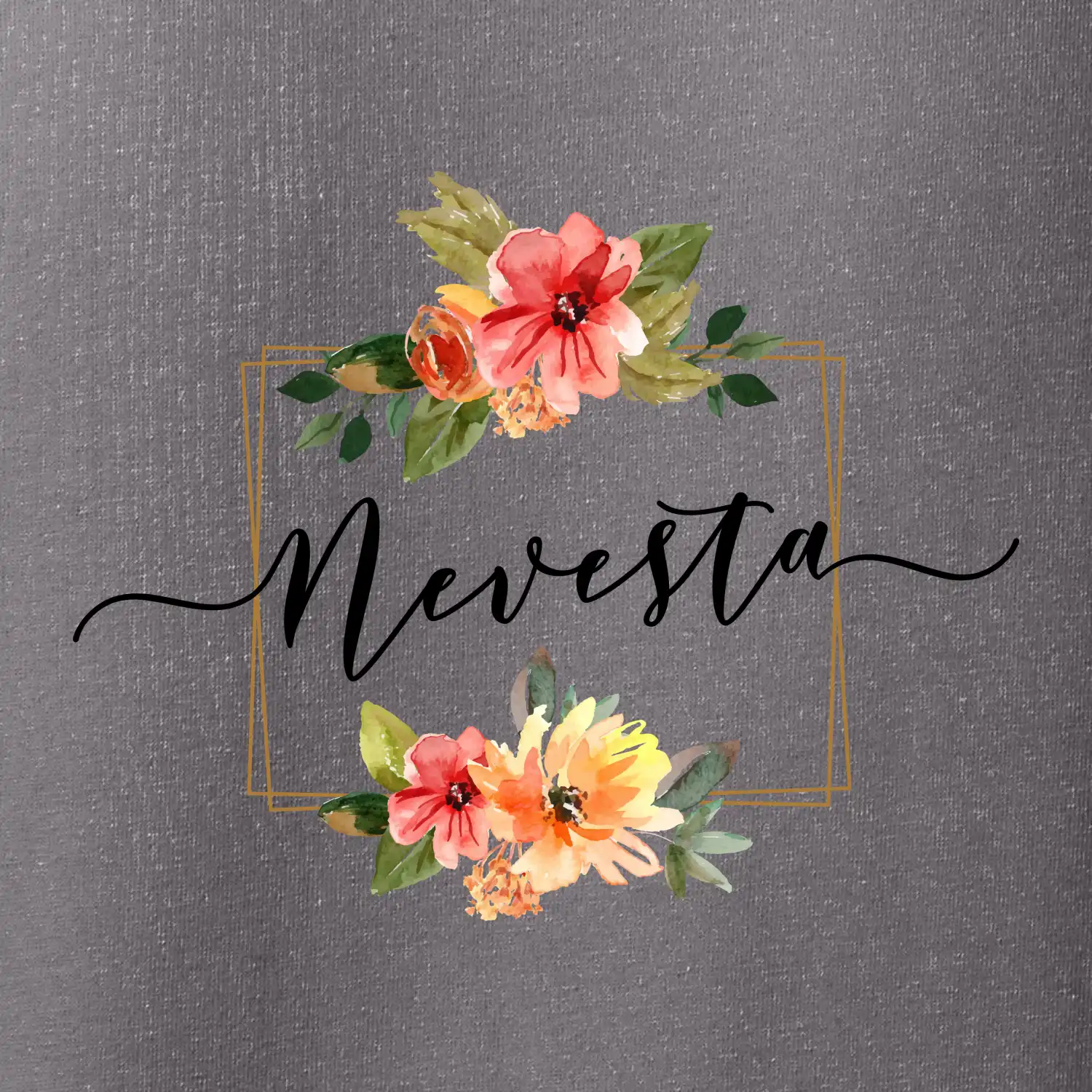 Nevesta štvorec oranžový SK