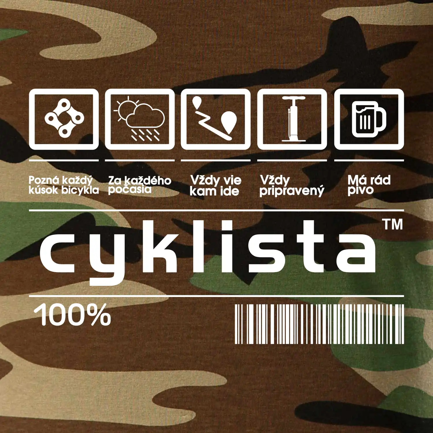 Čiarový kód - cyklista