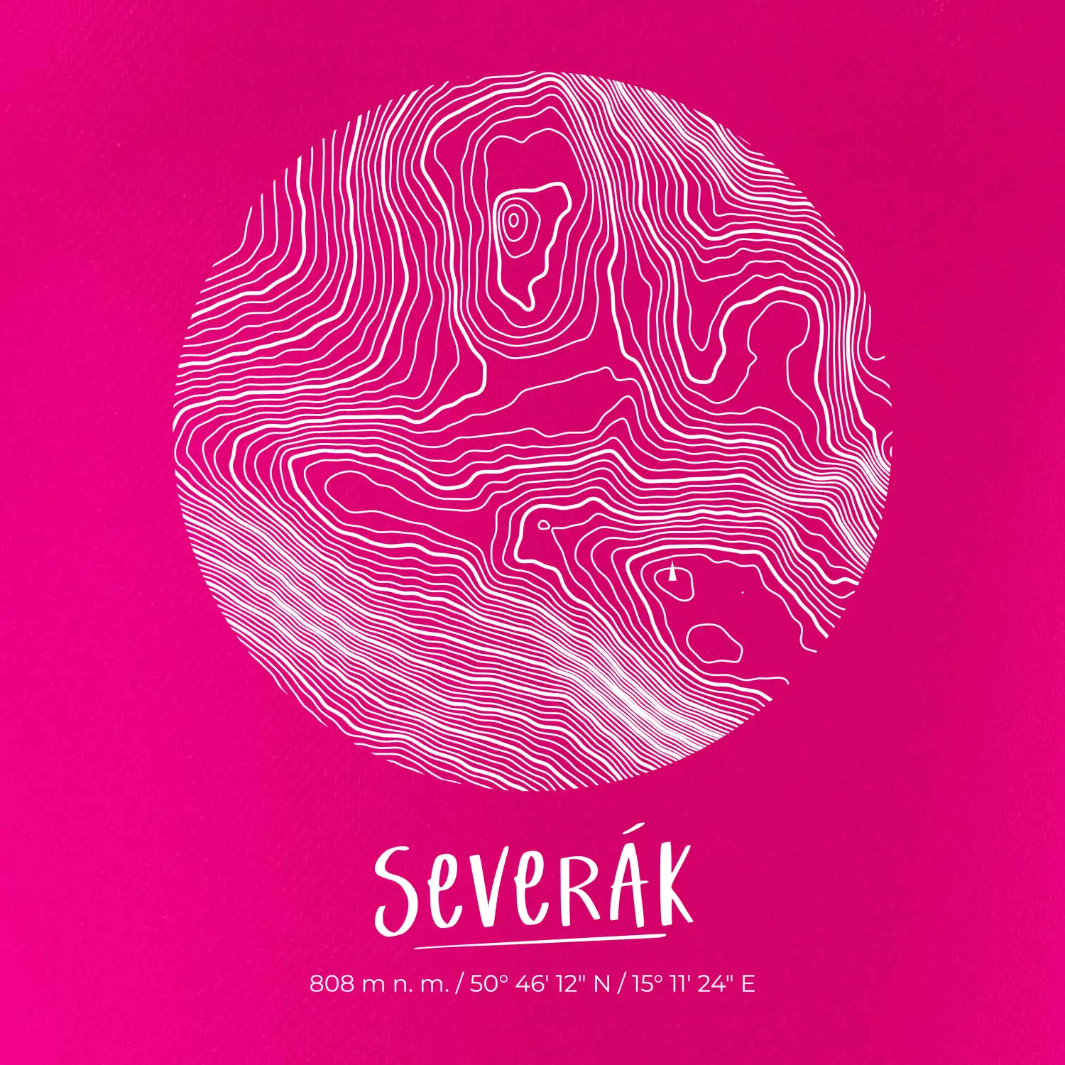 Severák - vrstevnice v kruhu