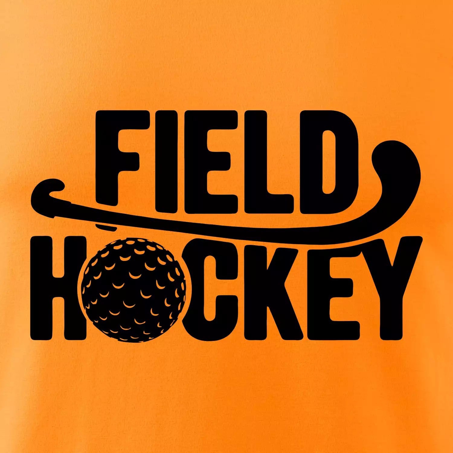 Field hockey míček a nápis