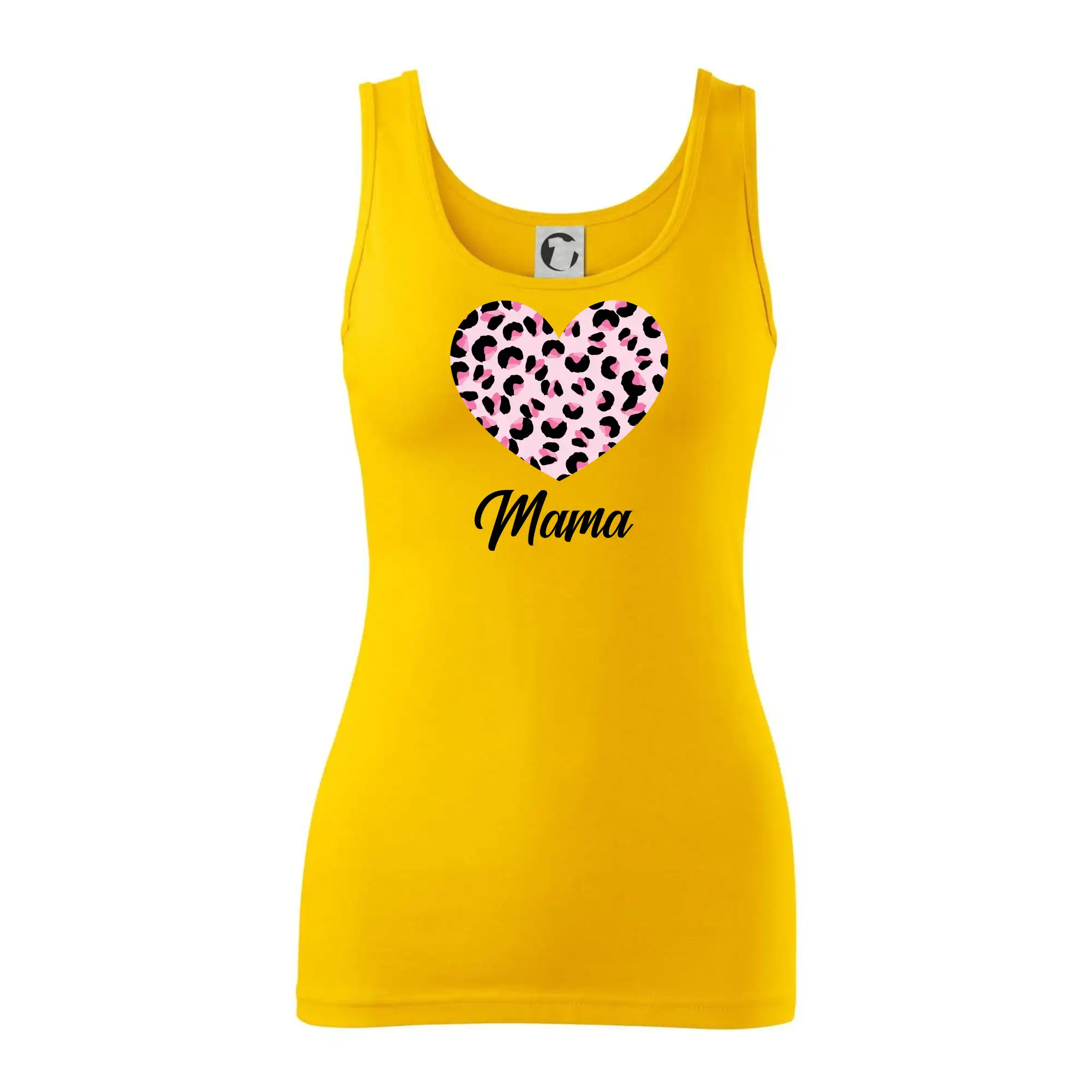 Tričká a mikiny pre mamičky - Srdce růžové - mama (Pecka Design) - Dámske tielko